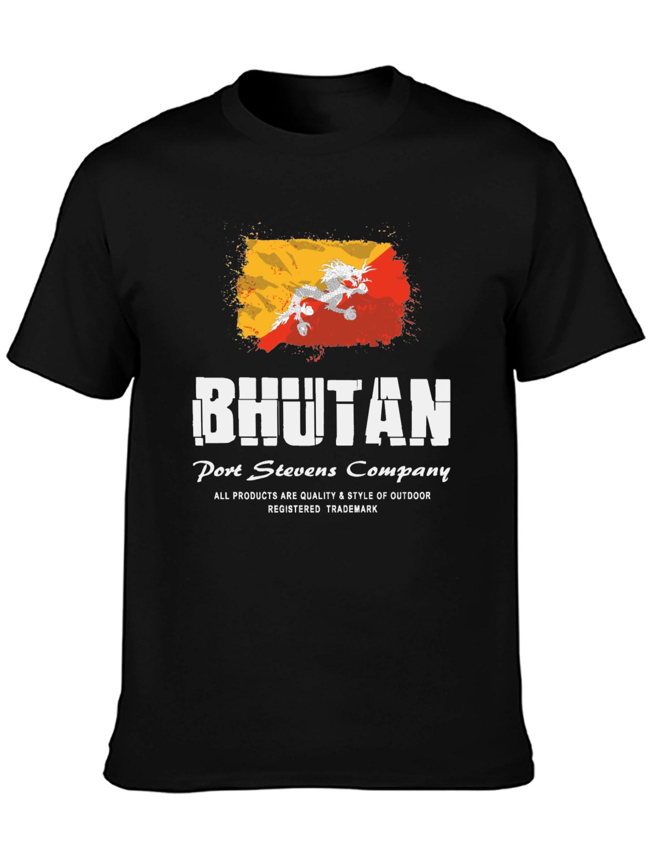 Bhutan Flag T-Shirt - Port Stevens Company