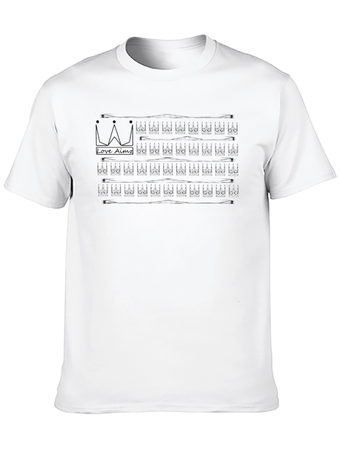 Love Aimz Crown Flag Black T-Shirt