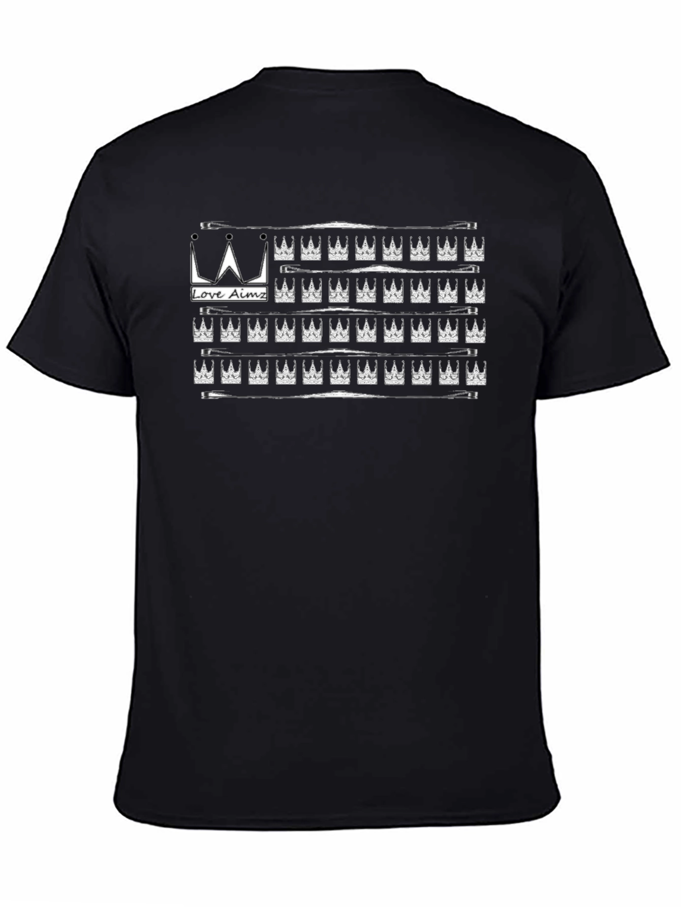 Love Aimz Crown Flag Black T-Shirt