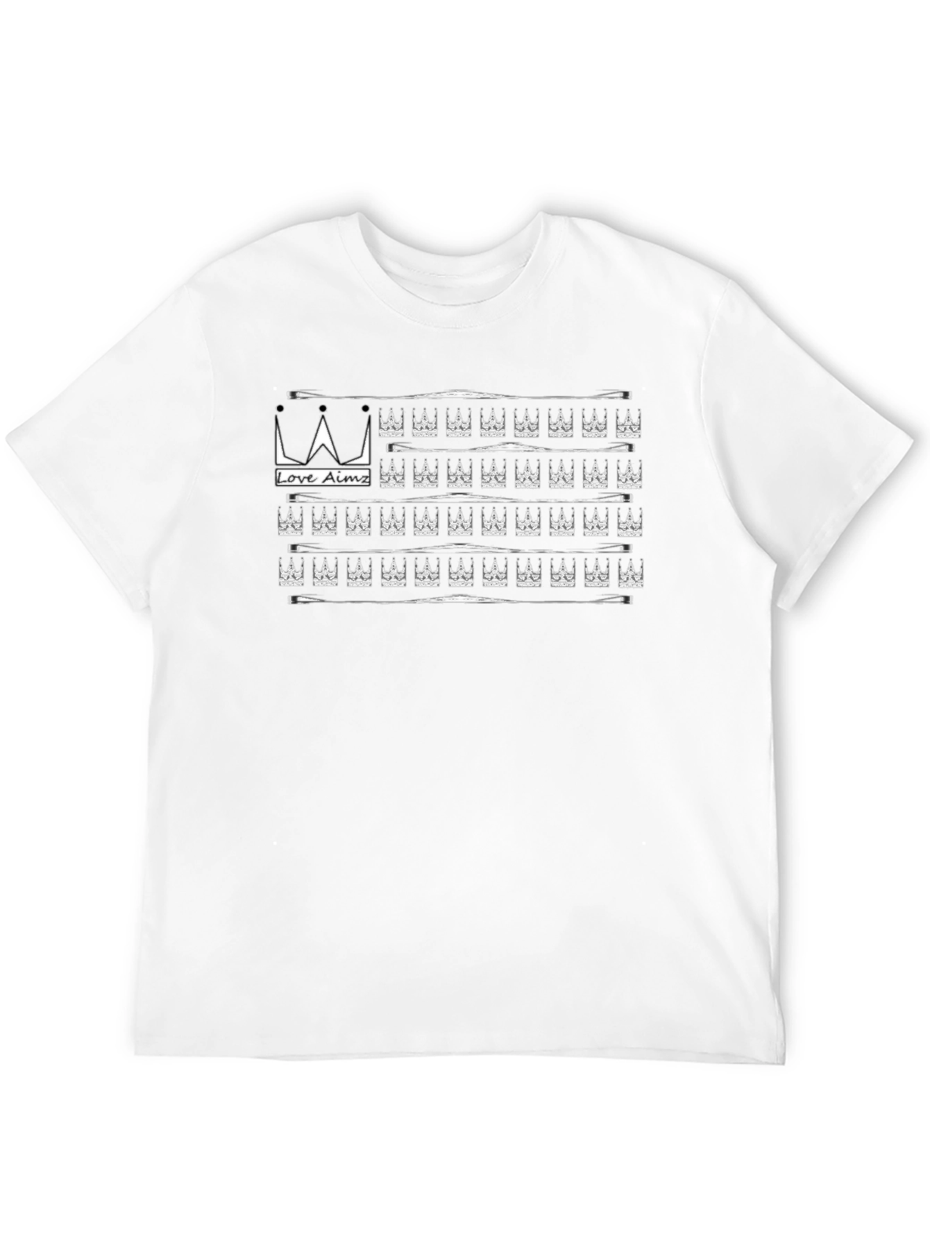 Love Aimz Crown Flag Black T-Shirt