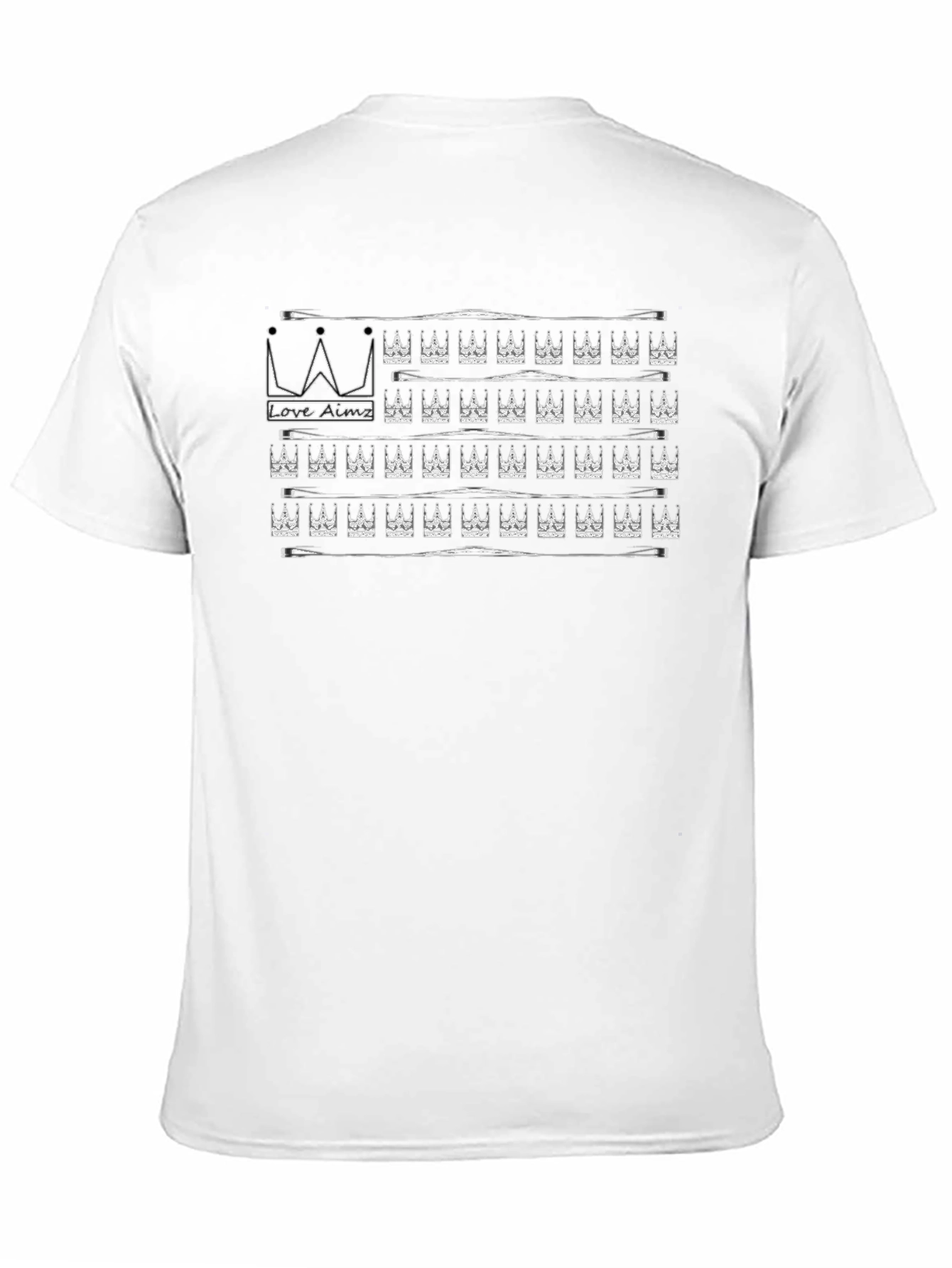 Love Aimz Crown Flag Black T-Shirt