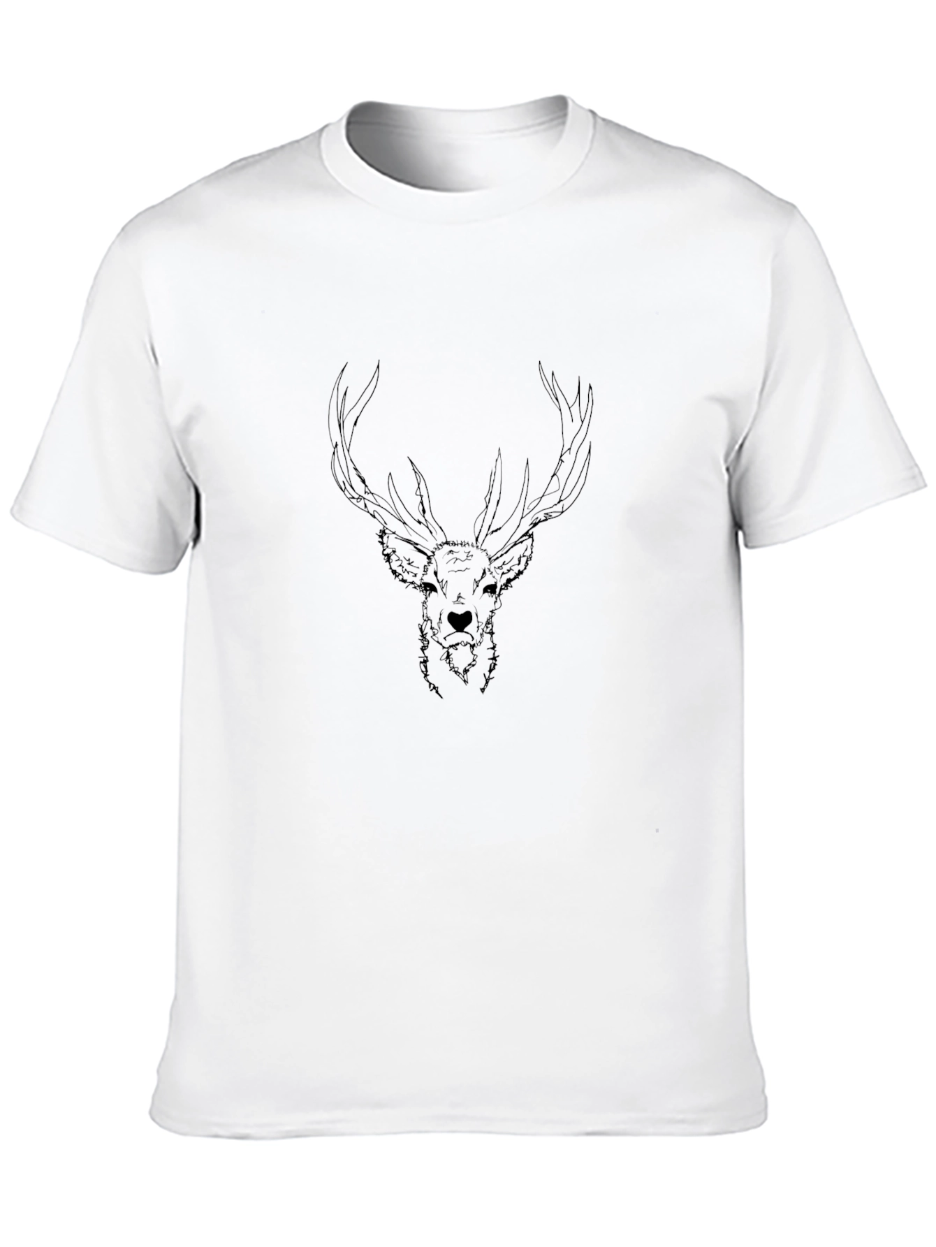 Black Deer Graphic T-Shirt - Stylish Mens Tee