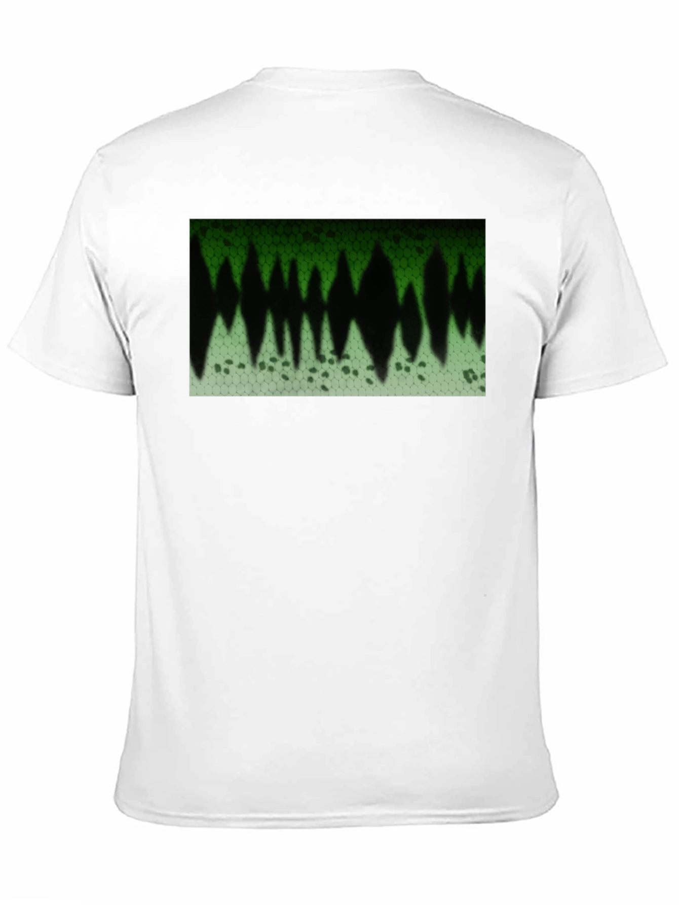 Green Honeycomb Print Graphic T-Shirt