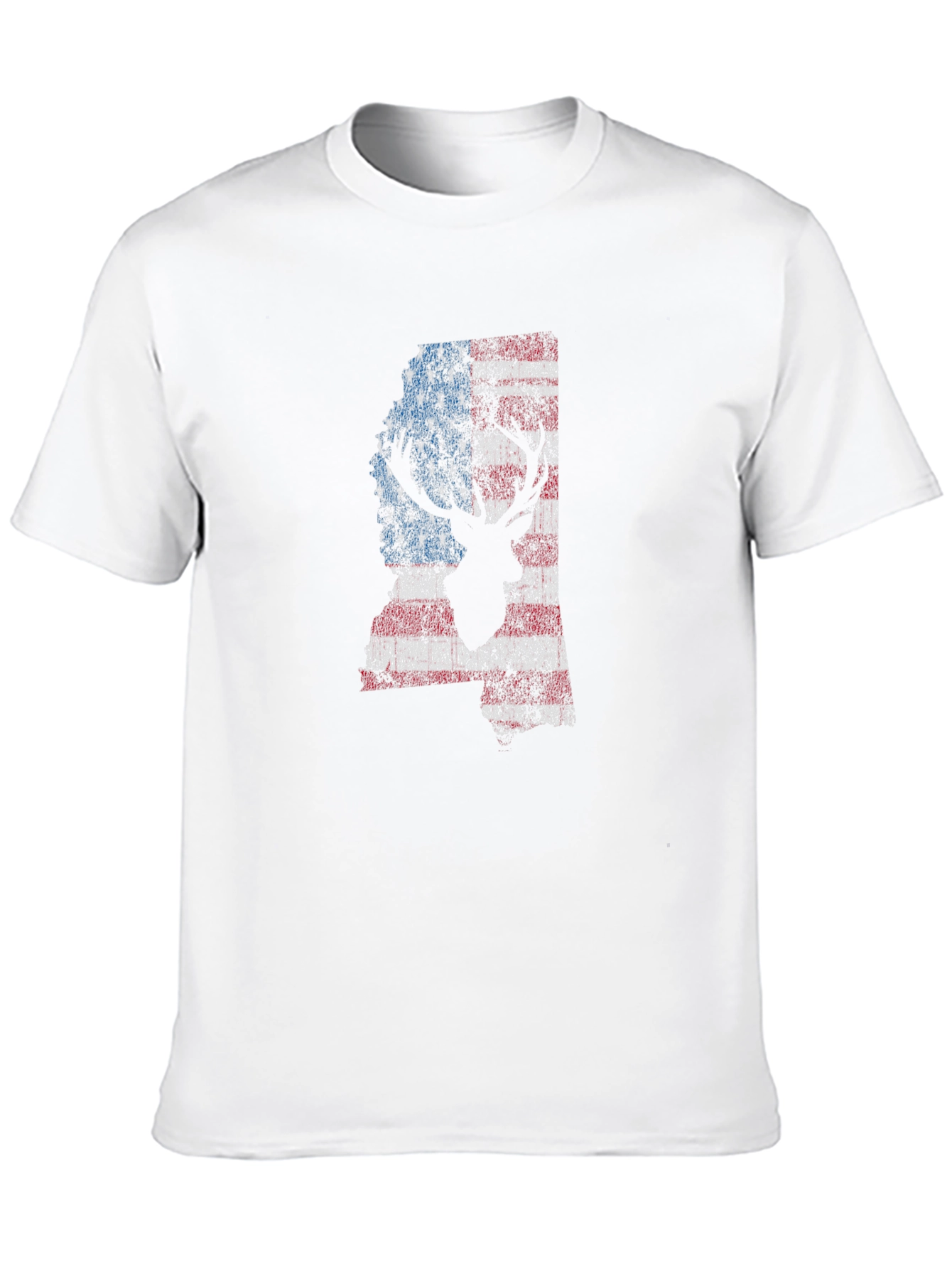 American Flag Deer Graphic T-Shirt