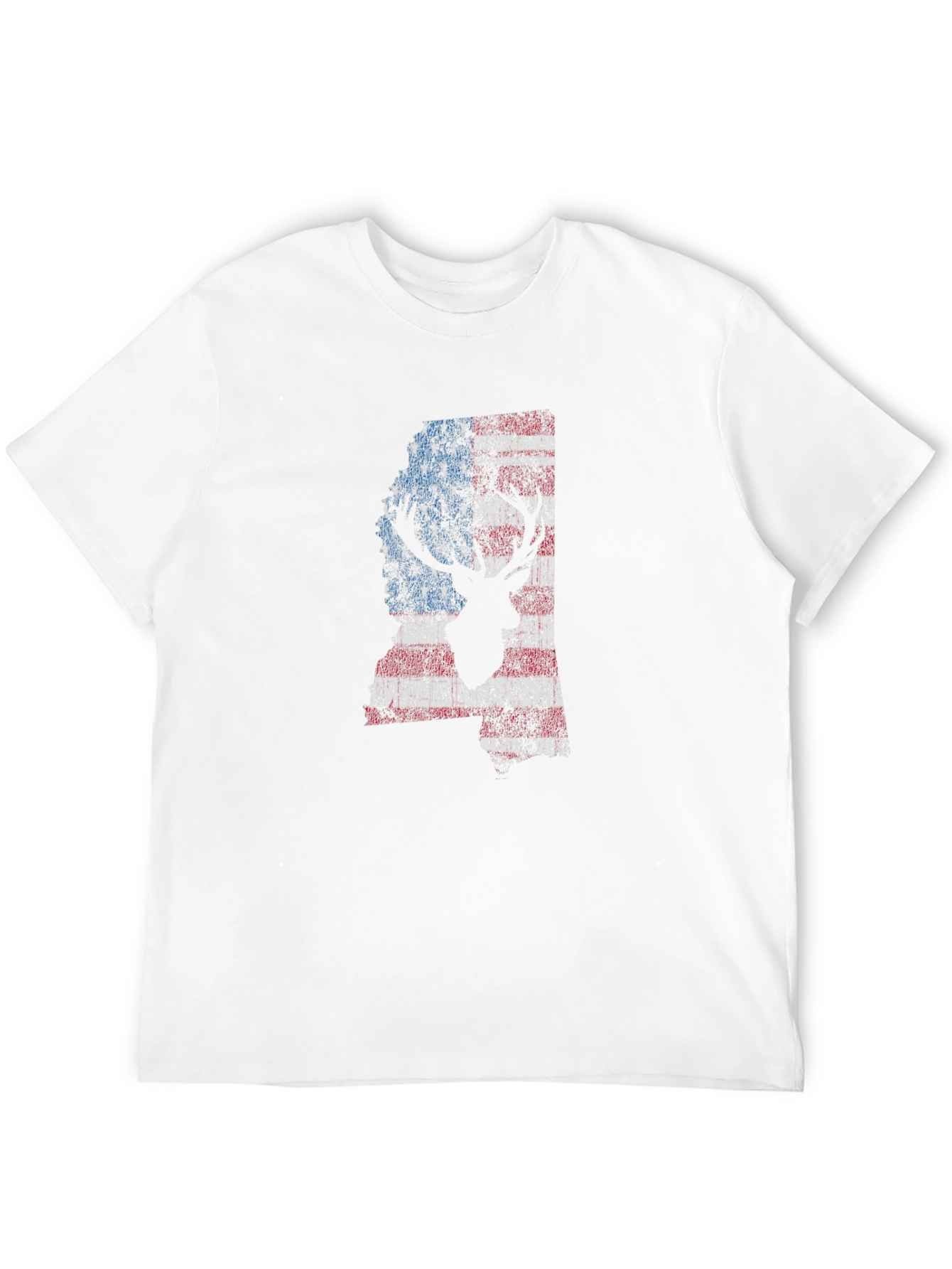 American Flag Deer Graphic T-Shirt