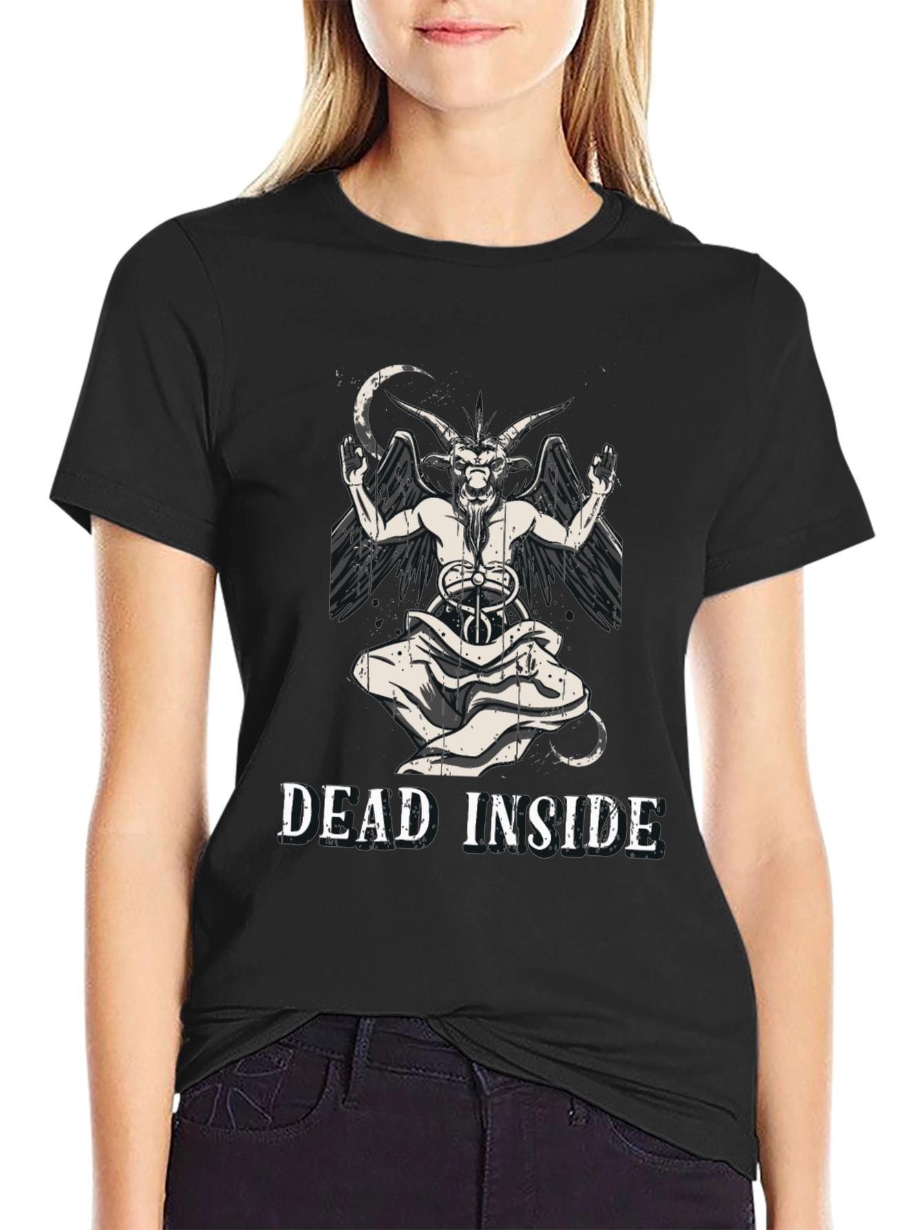 Dead Inside Baphomet Graphic Tee