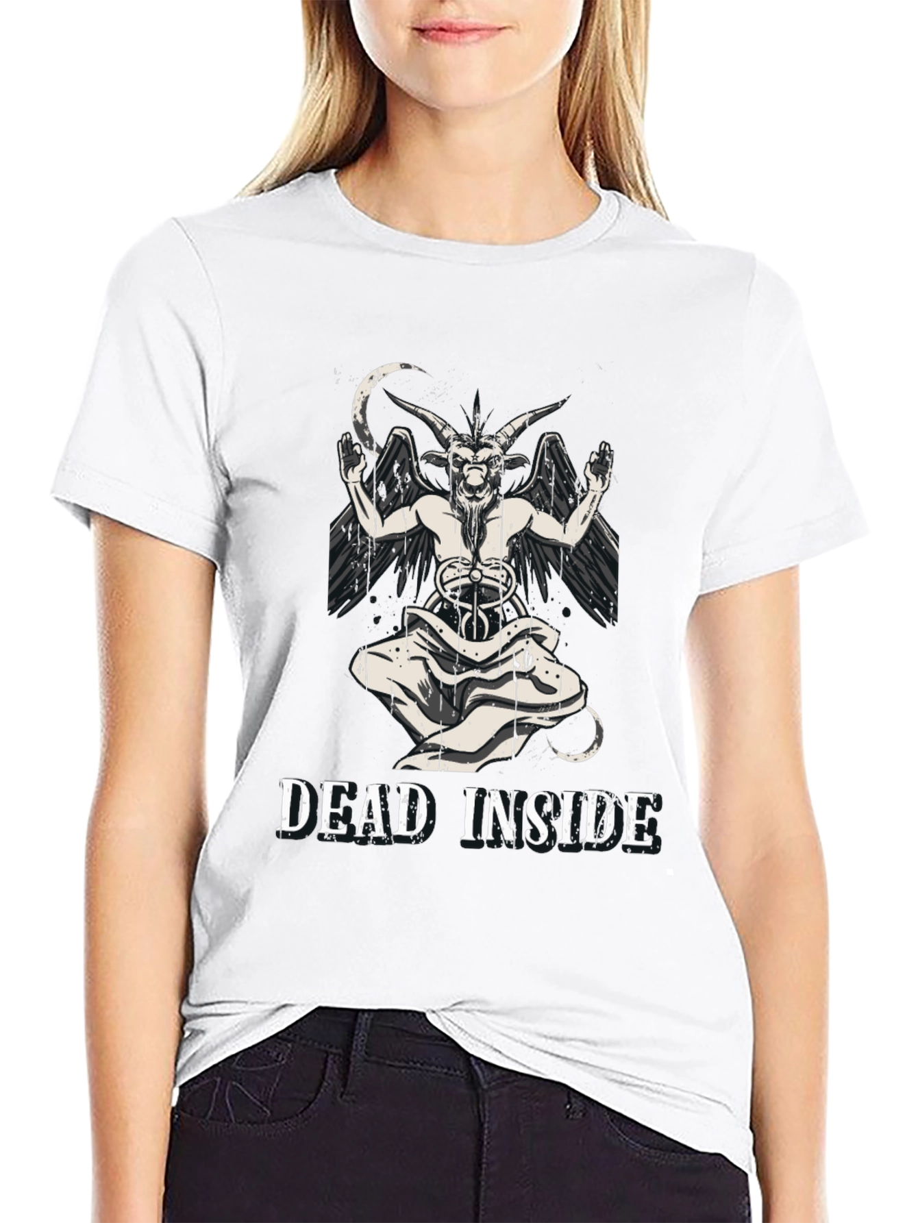 Dead Inside Baphomet Graphic Tee
