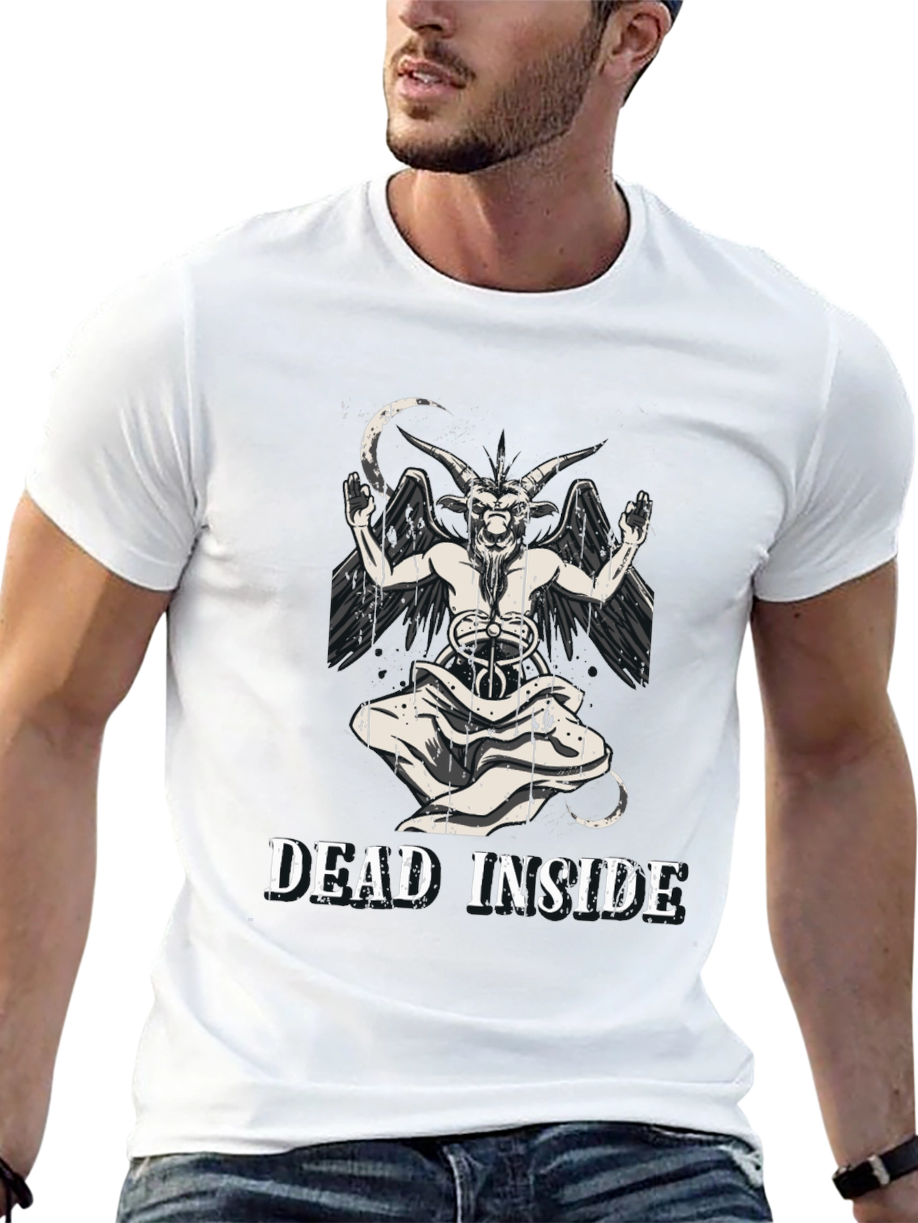 Dead Inside Baphomet Graphic Tee