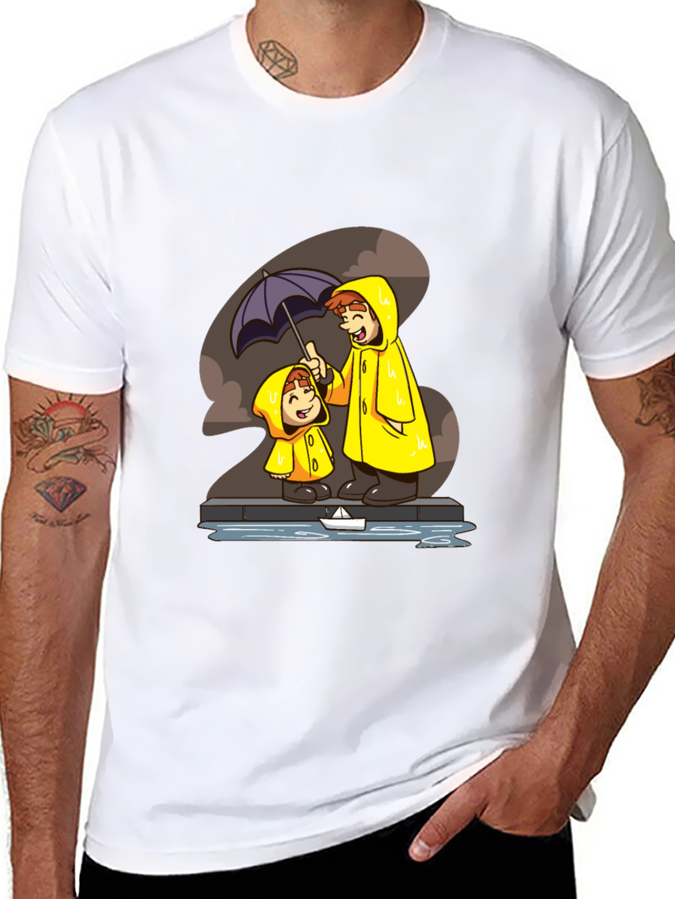 Rainy Day Cartoon T-Shirt