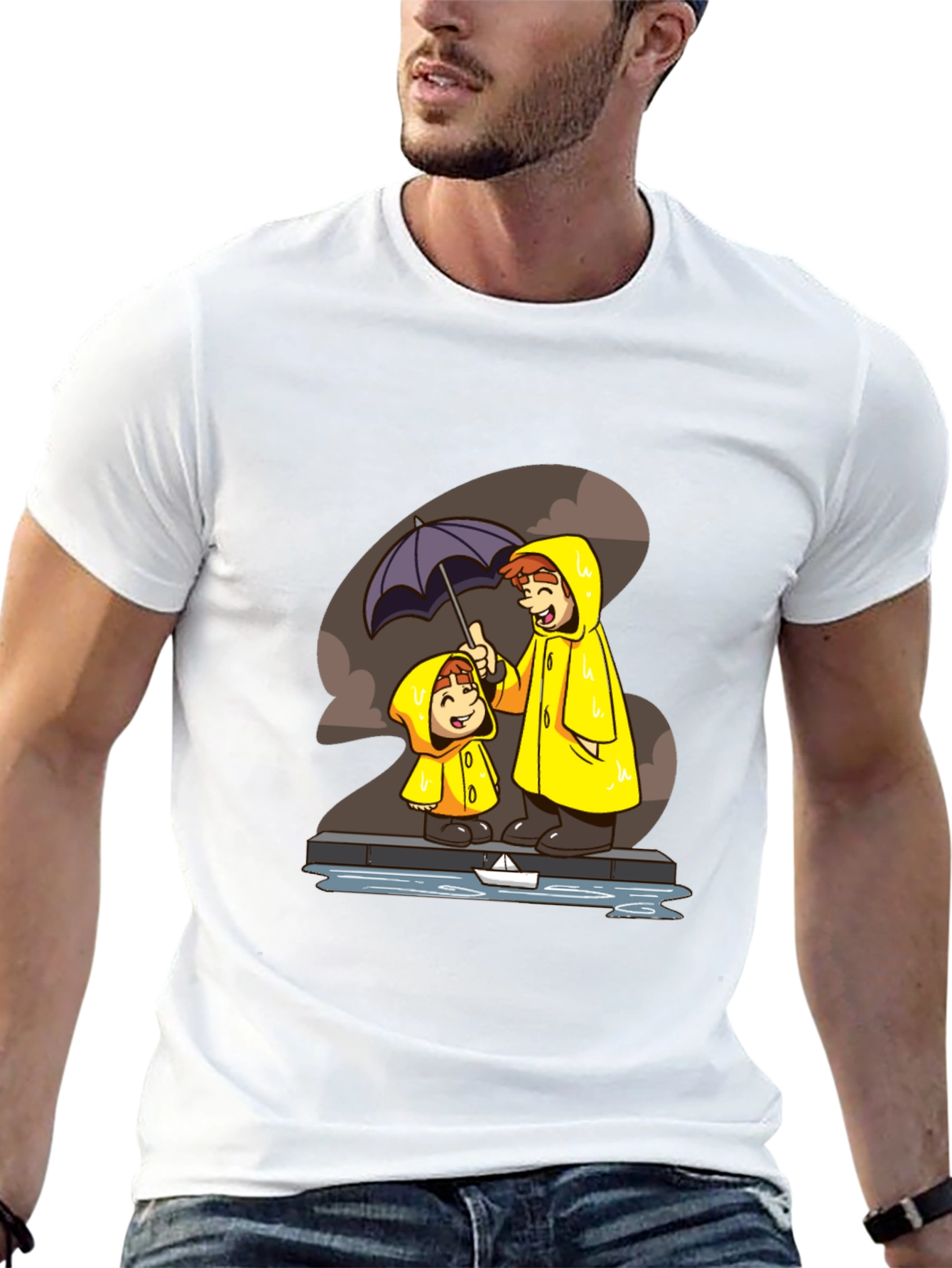 Rainy Day Cartoon T-Shirt