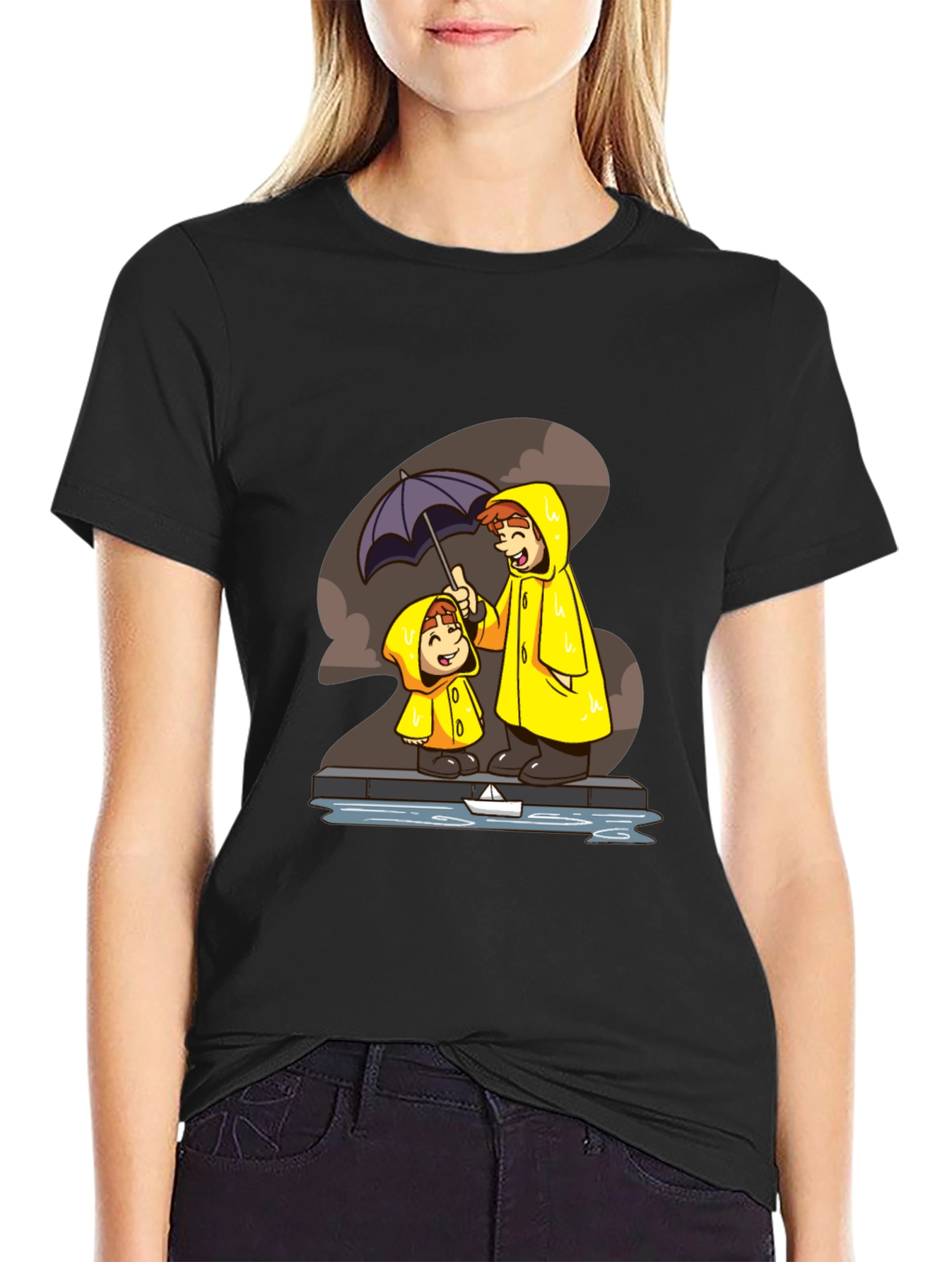 Rainy Day Cartoon T-Shirt