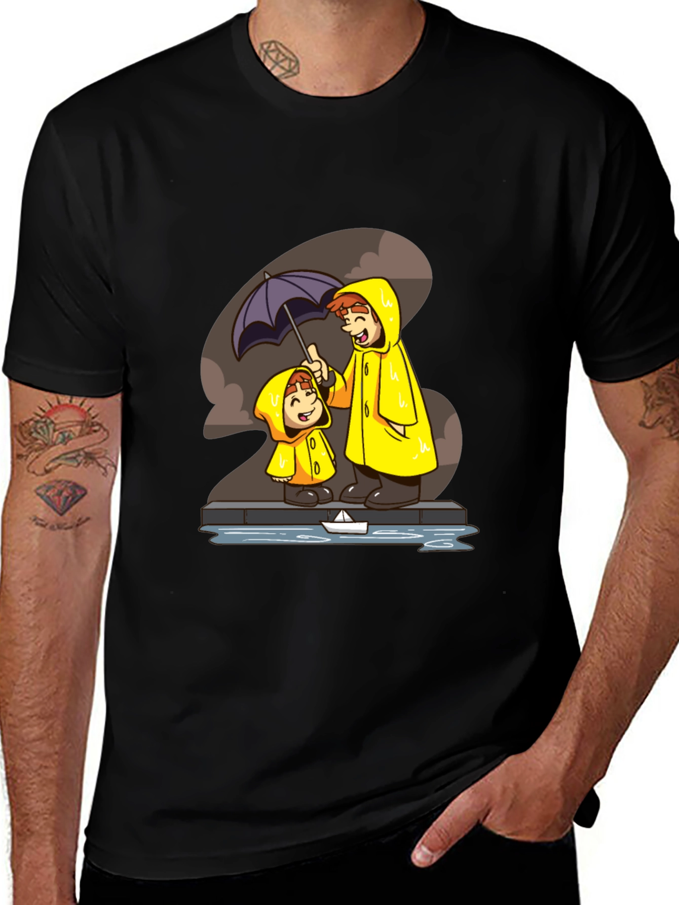 Rainy Day Cartoon T-Shirt