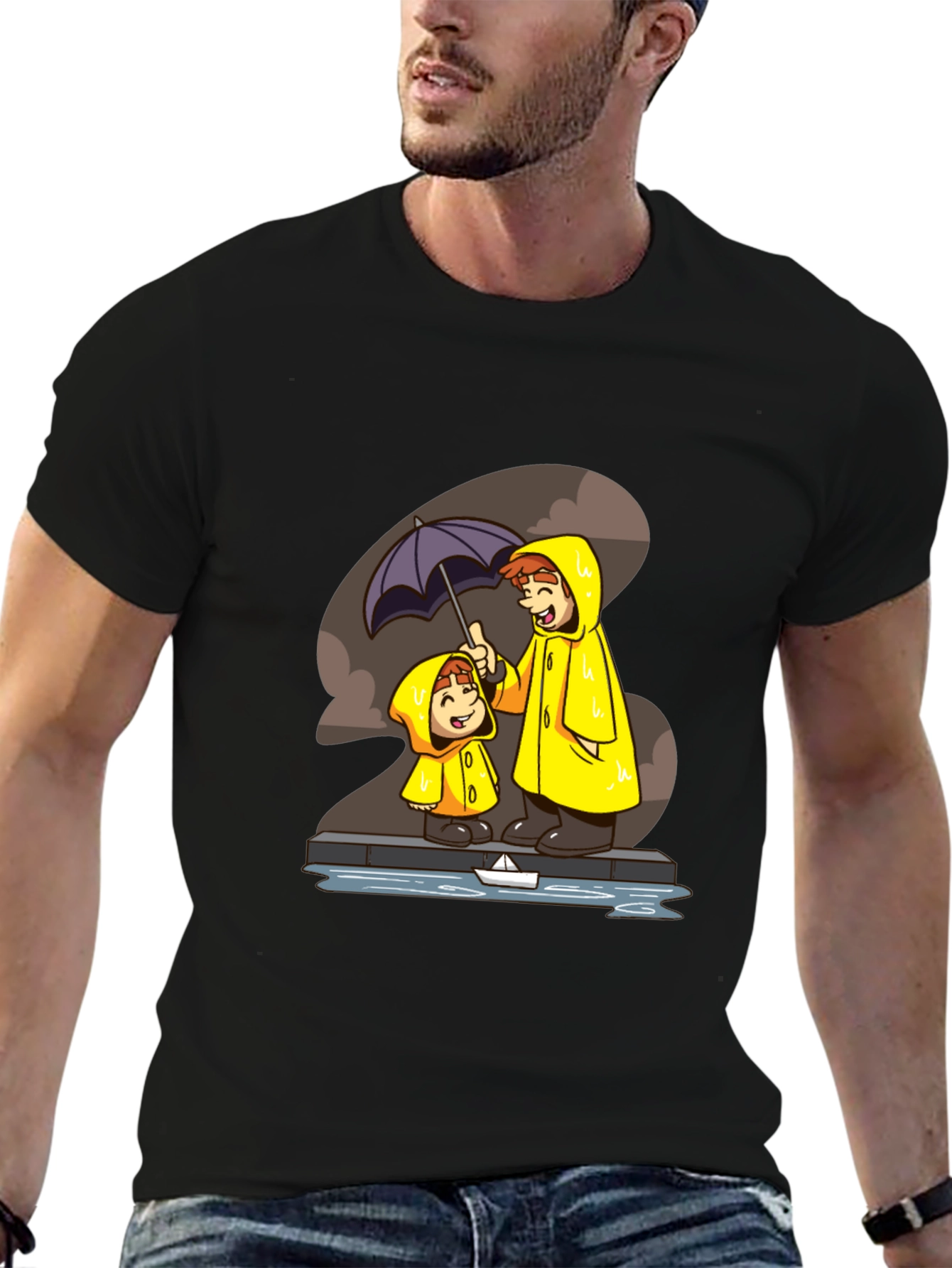 Rainy Day Cartoon T-Shirt