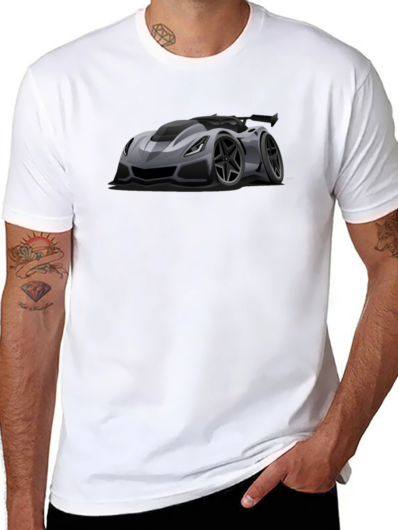 Car T-Shirt - Black Modern Design