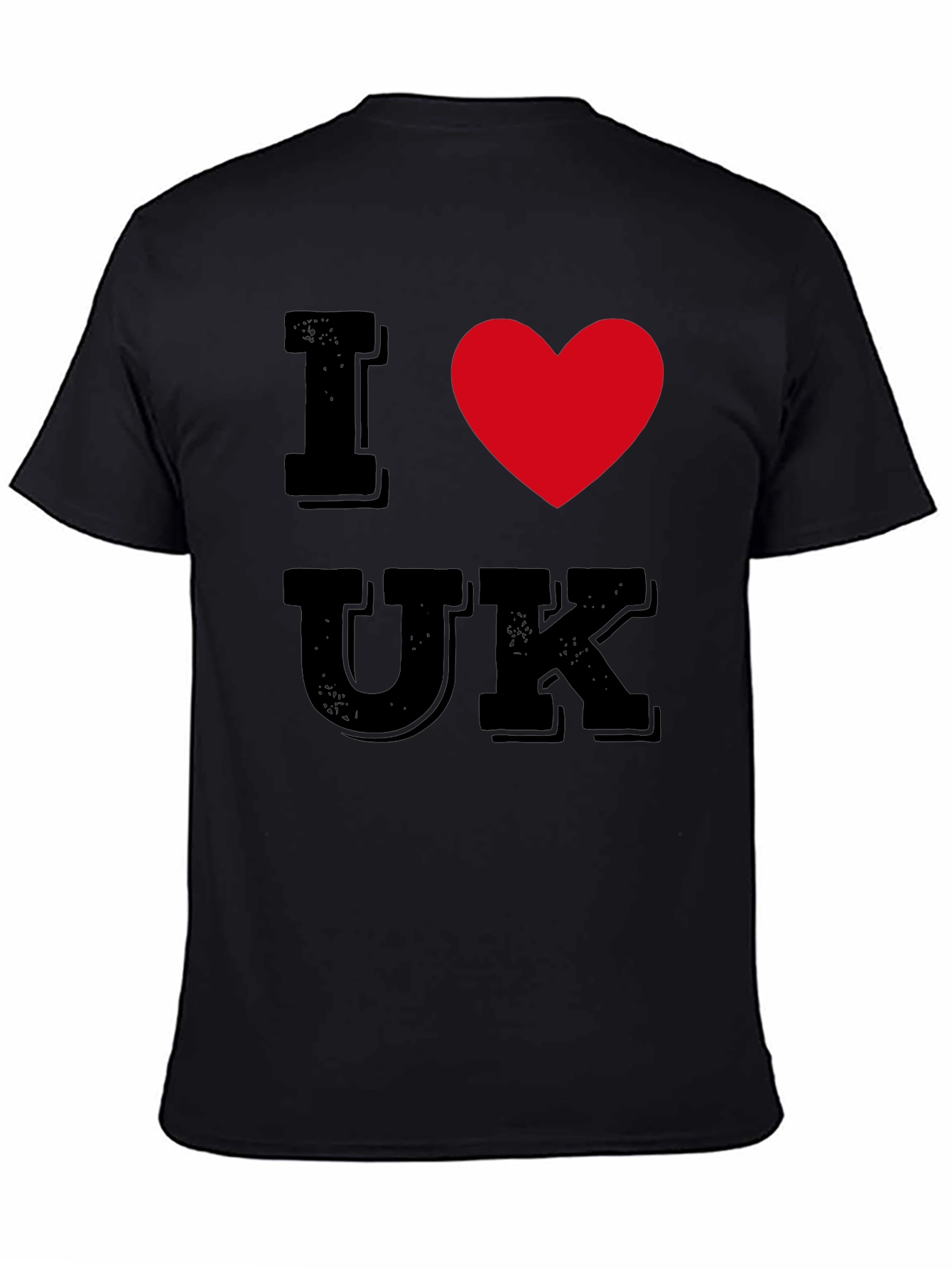 I Heart UK T-Shirt - Black Cotton Tee