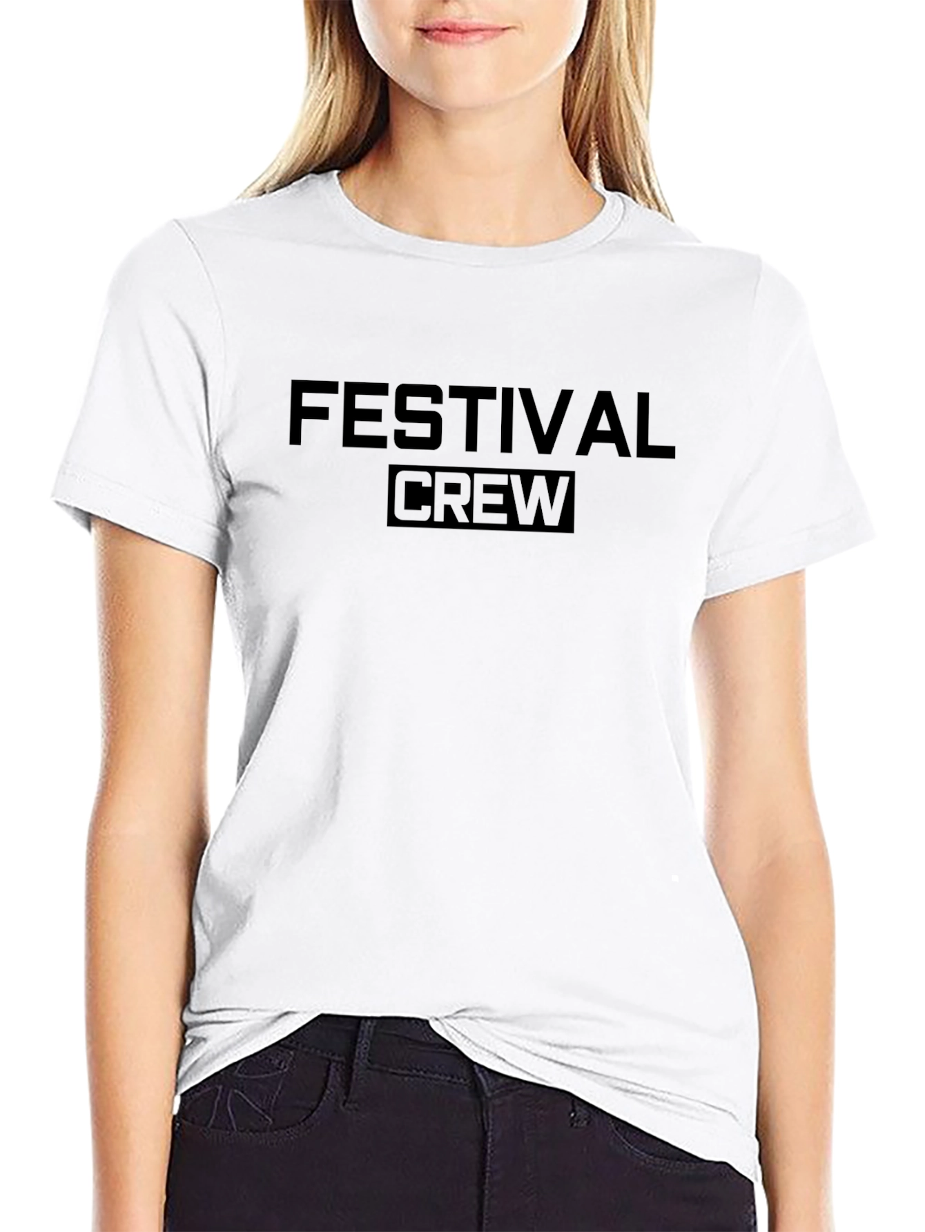 Festival Crew T-Shirt - Black Graphic Tee