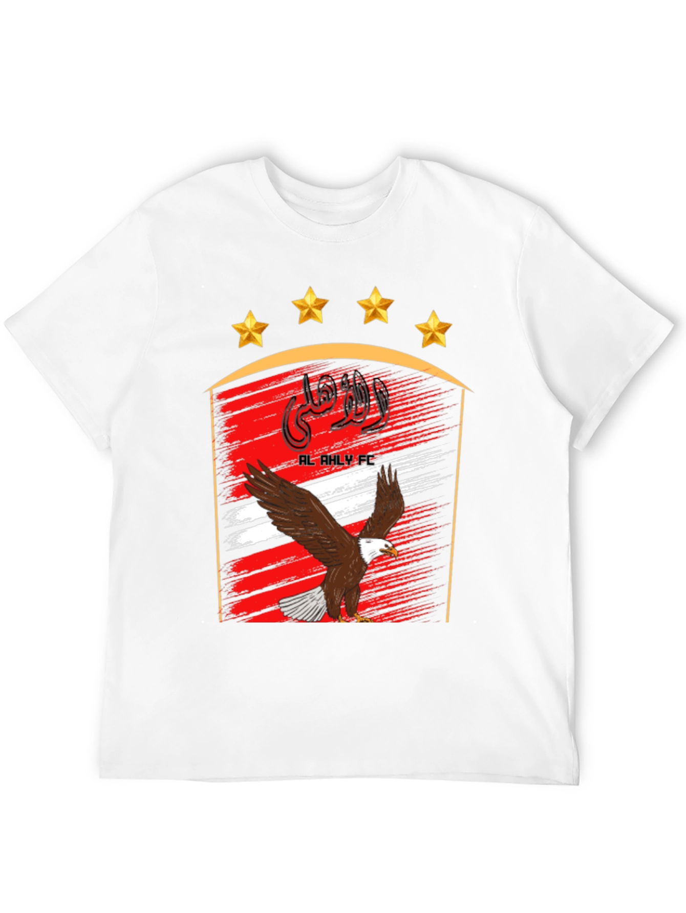 Mens Black T-Shirt with Eagle and Stars Graphic Print