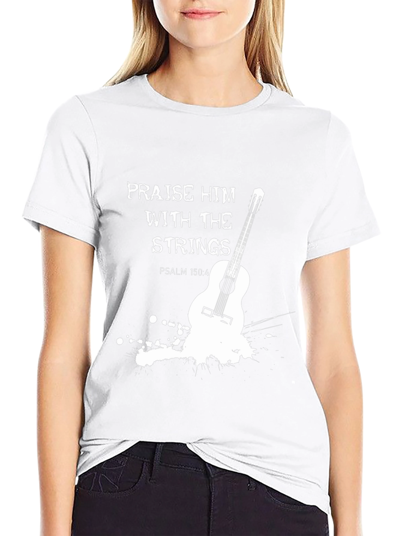 Praise Him Guitar T-Shirt - Christian Music Tee