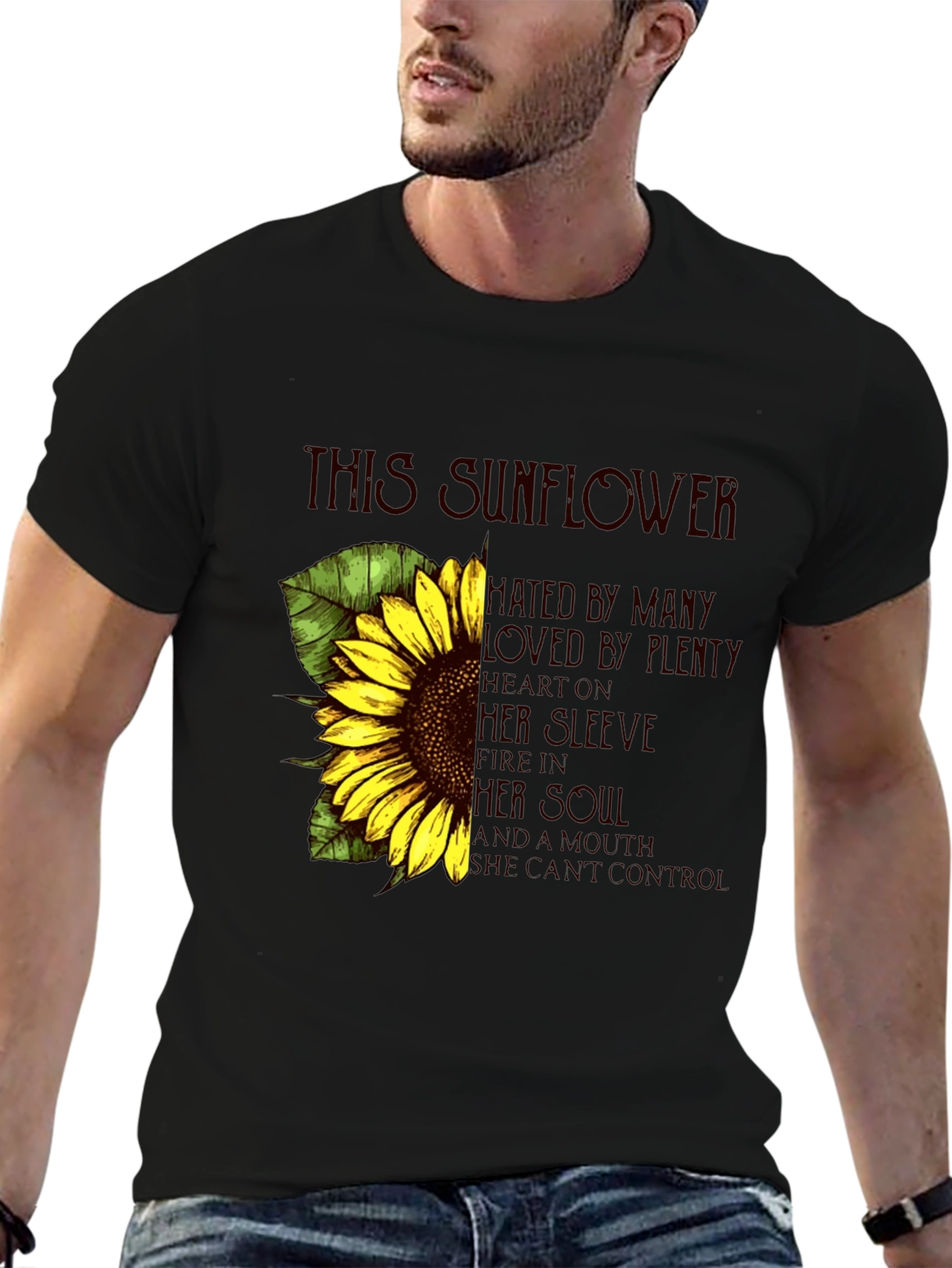 Sunflower Graphic Print Tee - Expressive Style