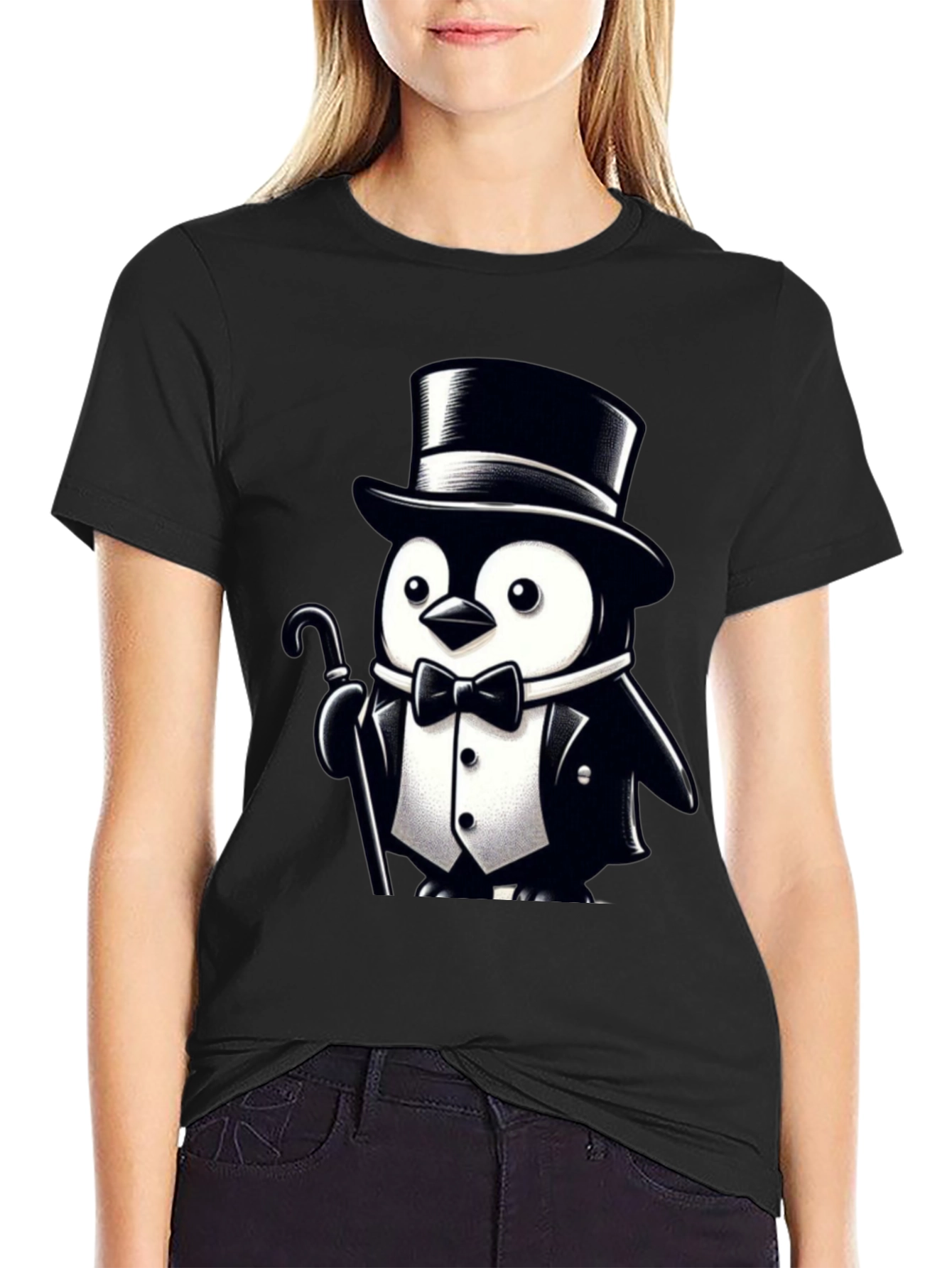 Penguin Tuxedo Graphic Tee - Classy Cool