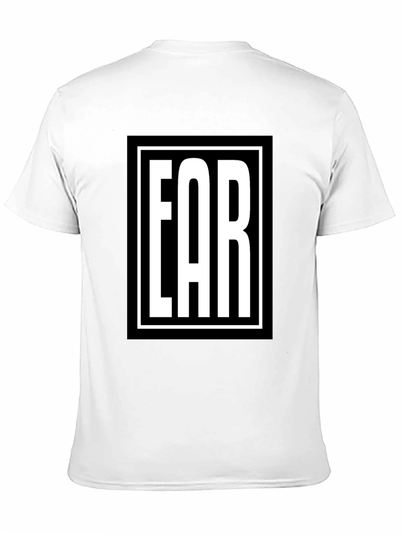 Bold Graphic Tee - FAR Print Black Cotton T-Shirt