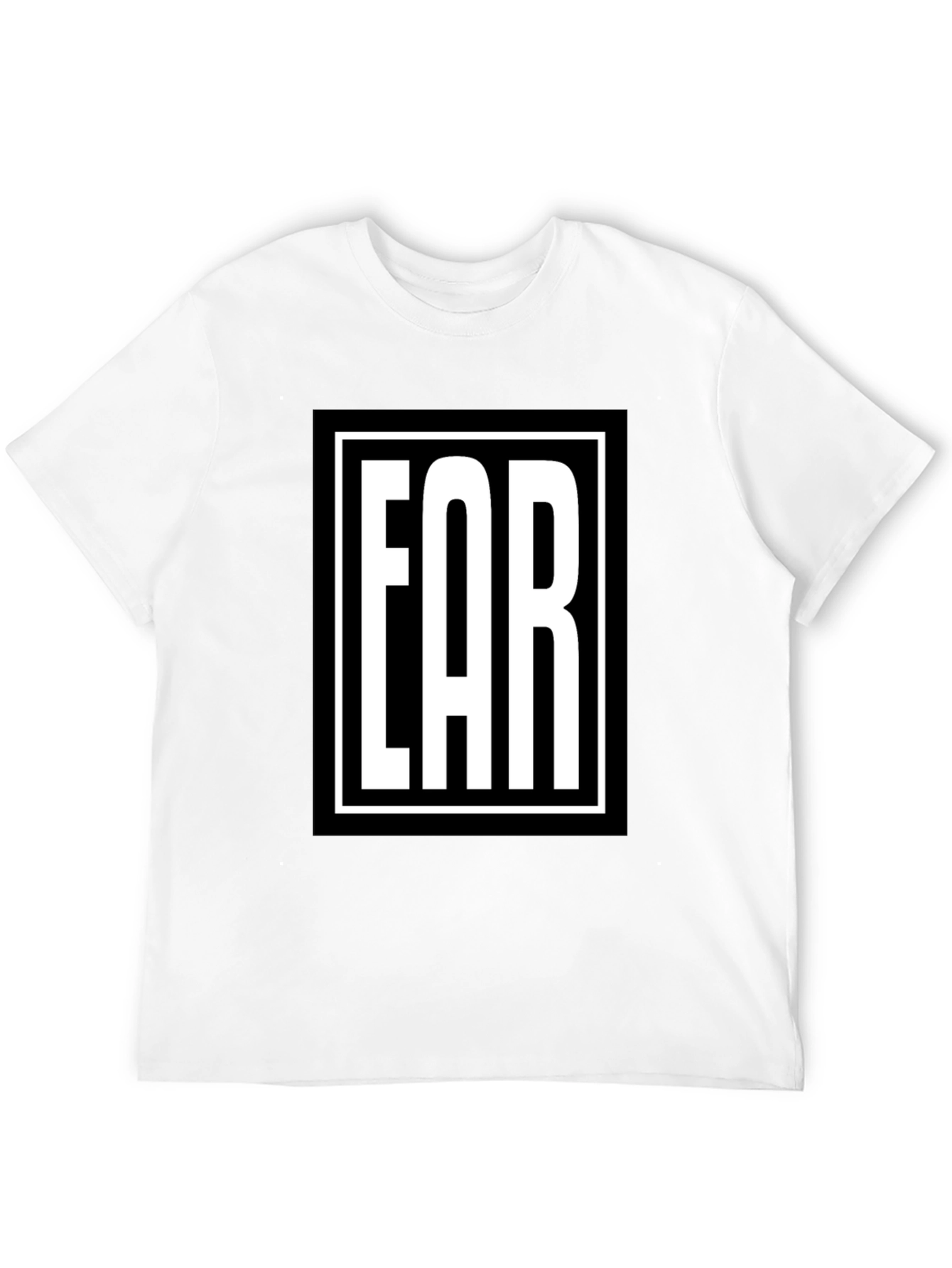 Bold Graphic Tee - FAR Print Black Cotton T-Shirt