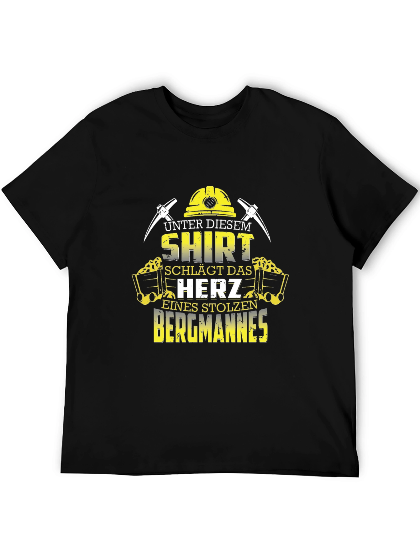 Miner Pride Black T-Shirt - Coal Miners Heart