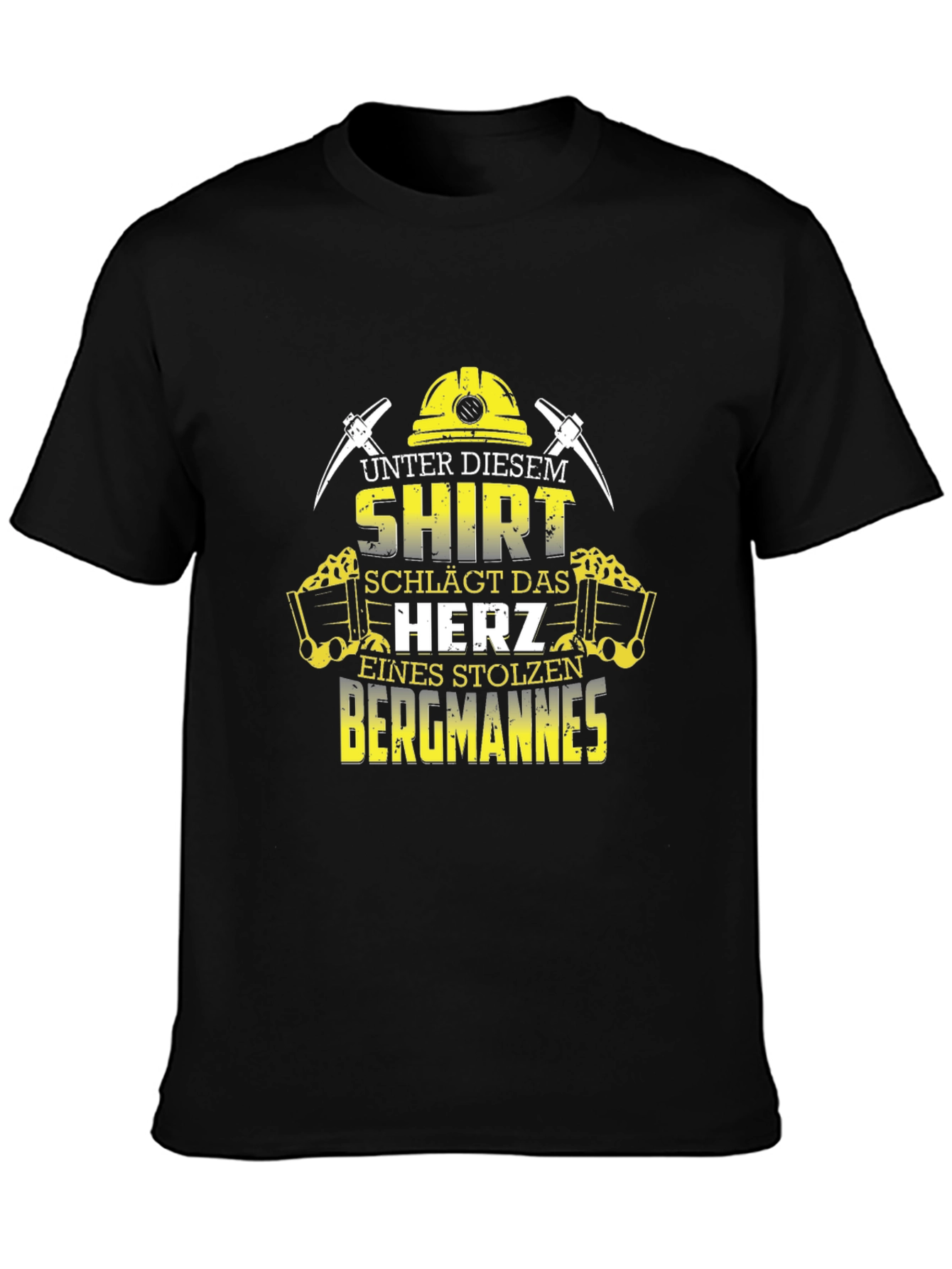Miner Pride Black T-Shirt - Coal Miners Heart
