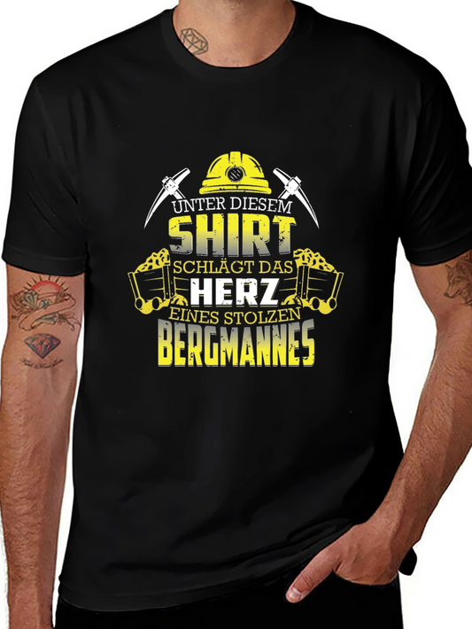 Miner Pride Black T-Shirt - Coal Miners Heart