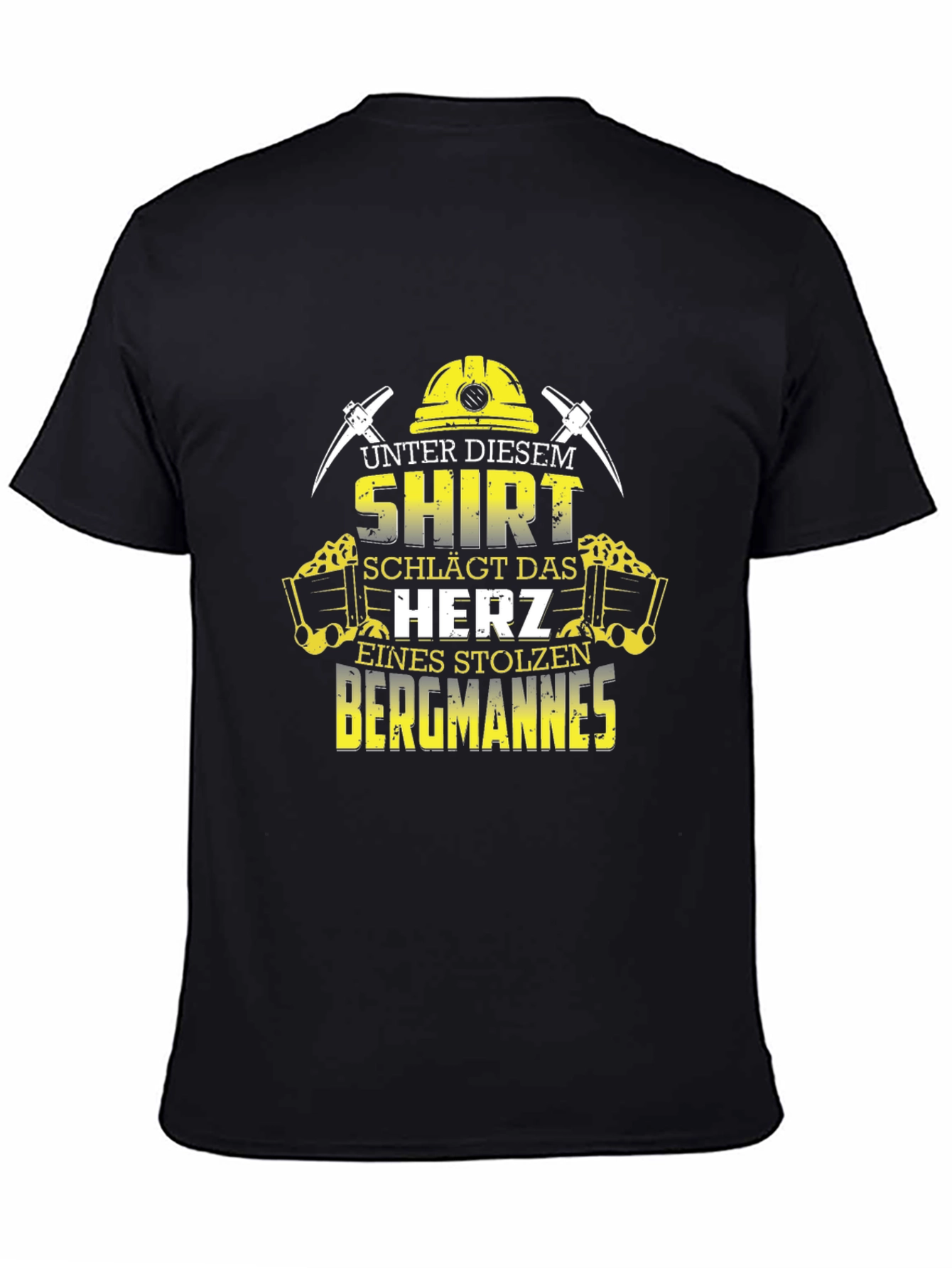 Miner Pride Black T-Shirt - Coal Miners Heart