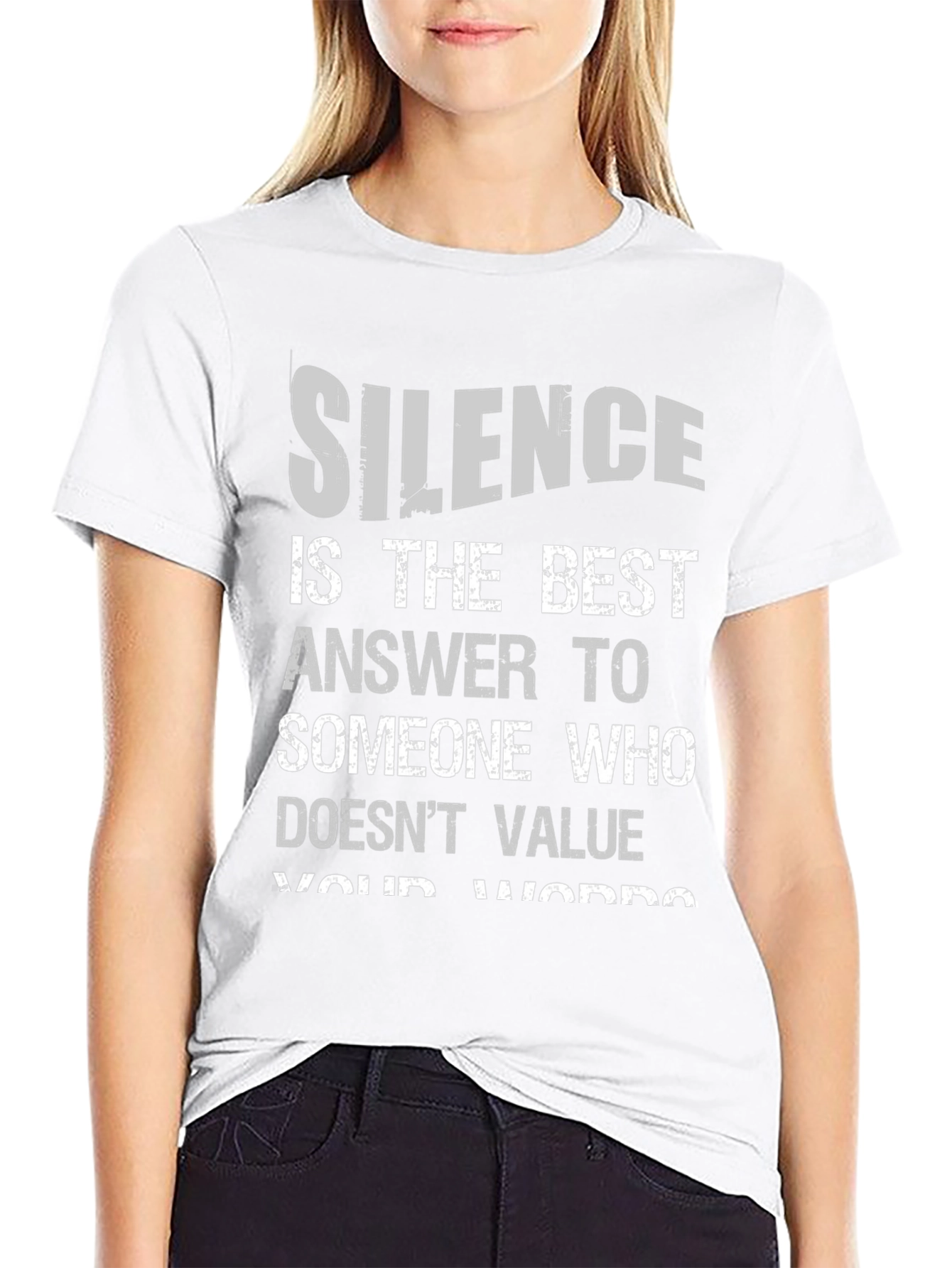 Silence Best Answer T-Shirt - Mens Black Graphic Tee