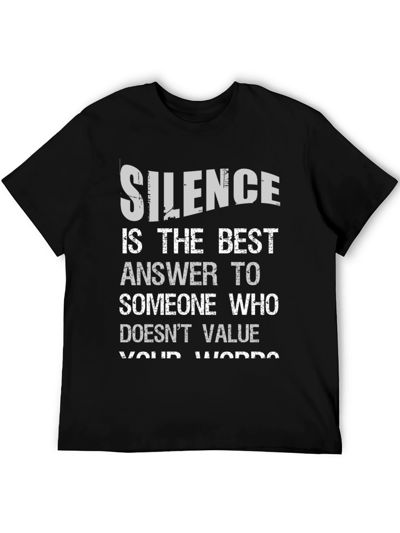 Silence Best Answer T-Shirt - Mens Black Graphic Tee
