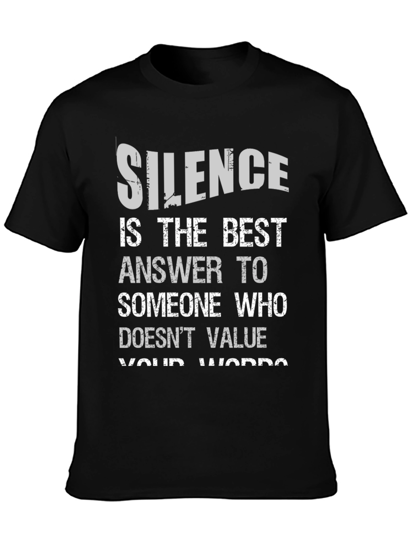 Silence Best Answer T-Shirt - Mens Black Graphic Tee