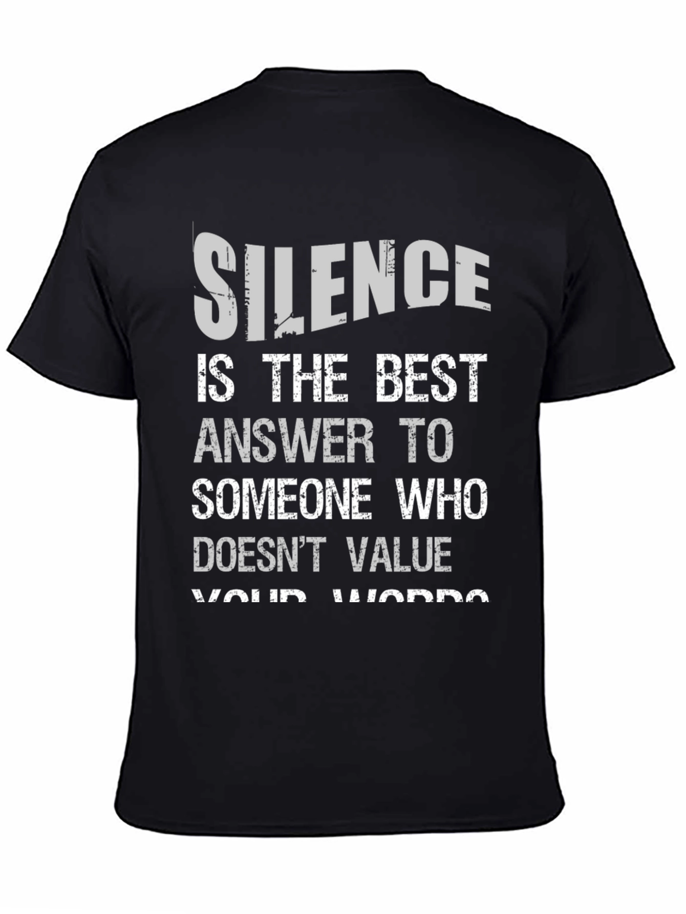Silence Best Answer T-Shirt - Mens Black Graphic Tee
