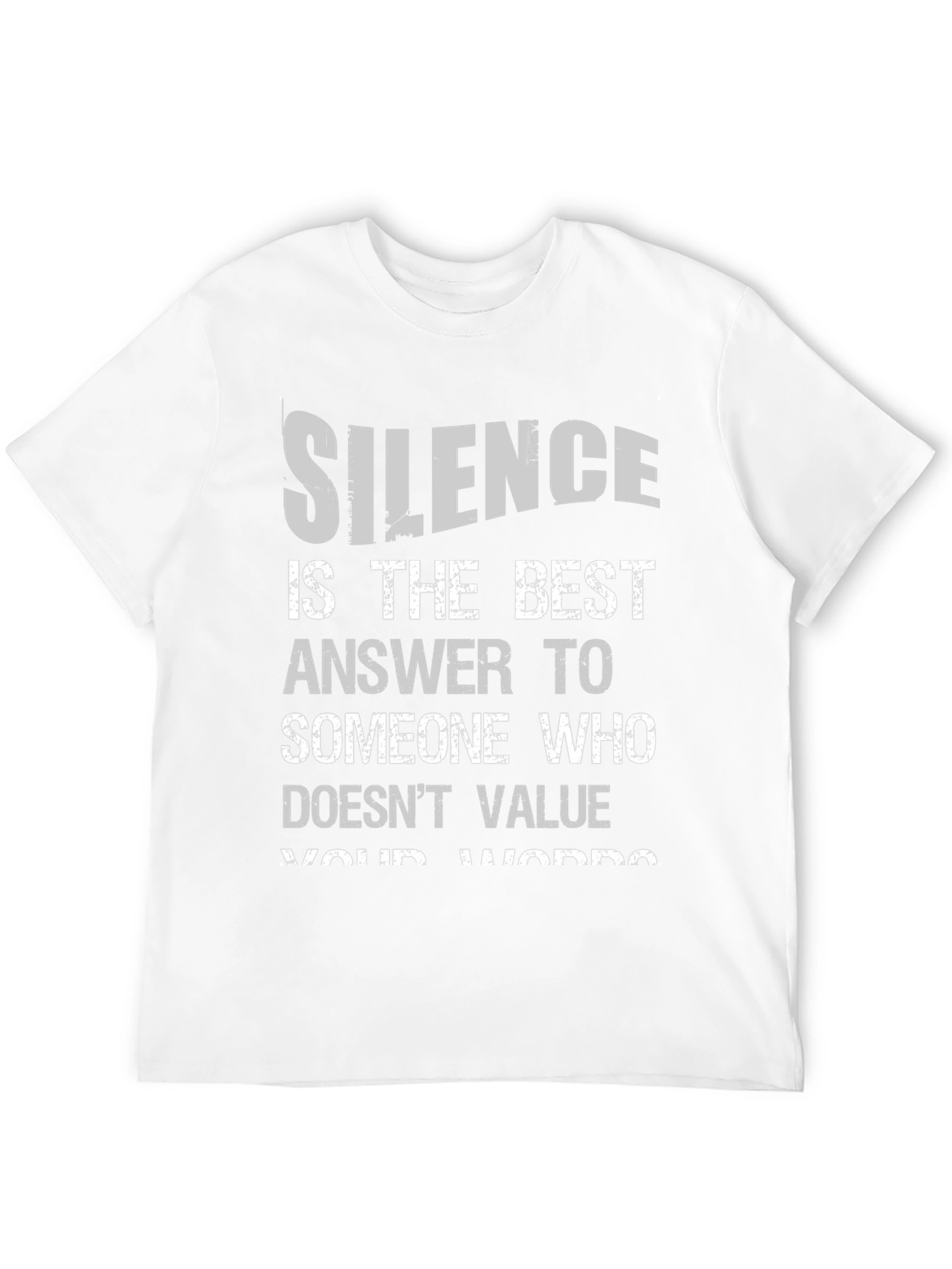 Silence Best Answer T-Shirt - Mens Black Graphic Tee