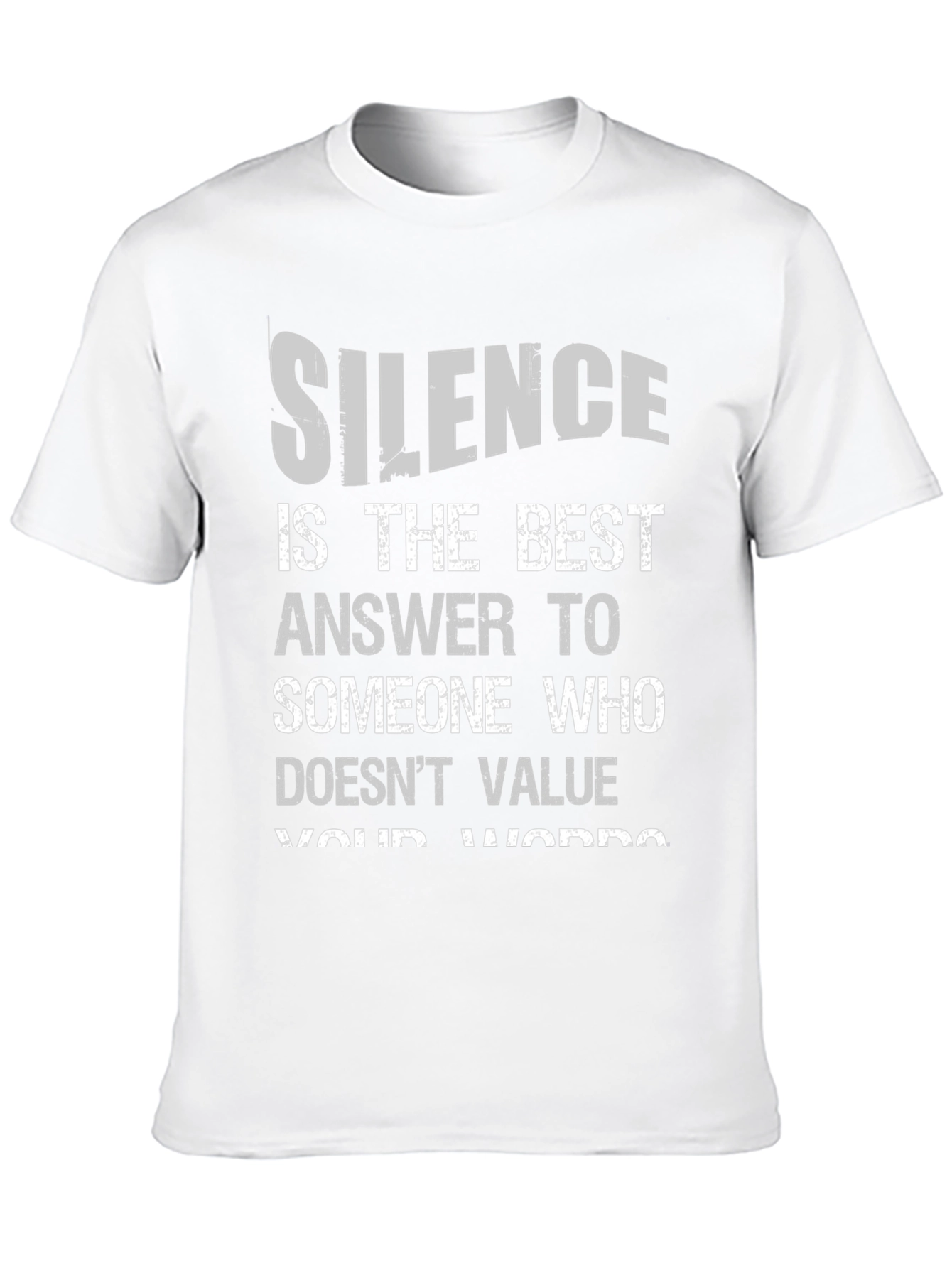 Silence Best Answer T-Shirt - Mens Black Graphic Tee