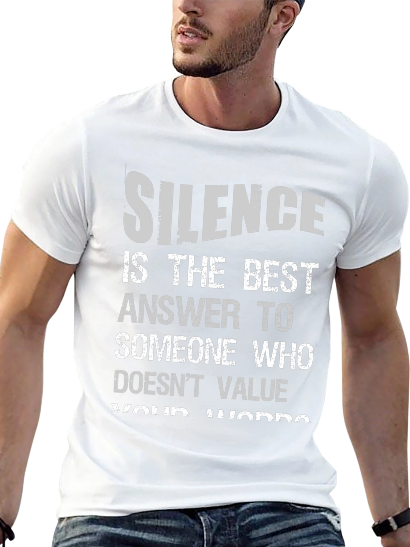Silence Best Answer T-Shirt - Mens Black Graphic Tee
