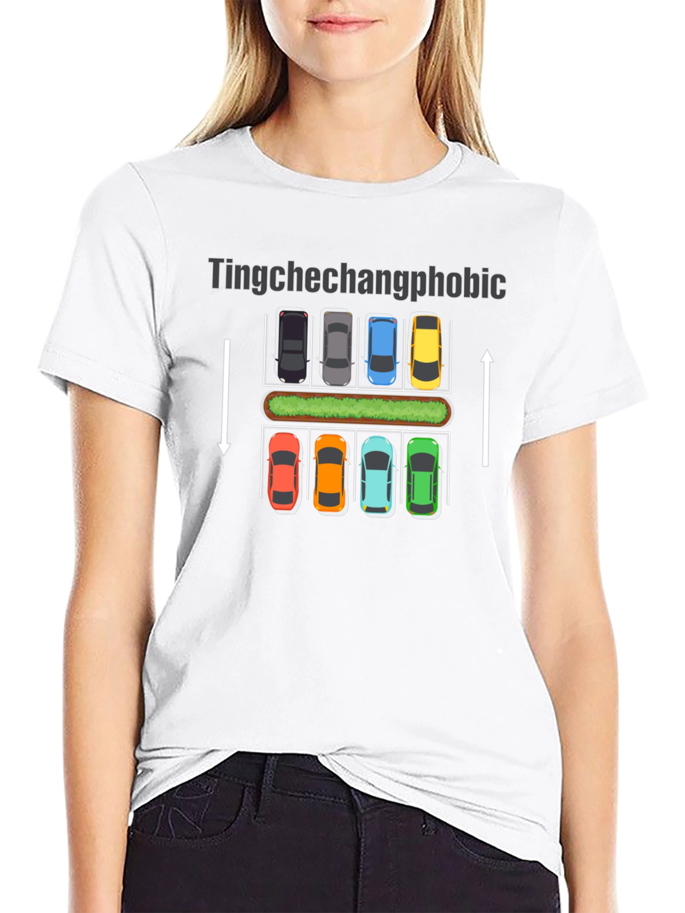 Tingchechangphobic Car Parking Humor T-Shirt