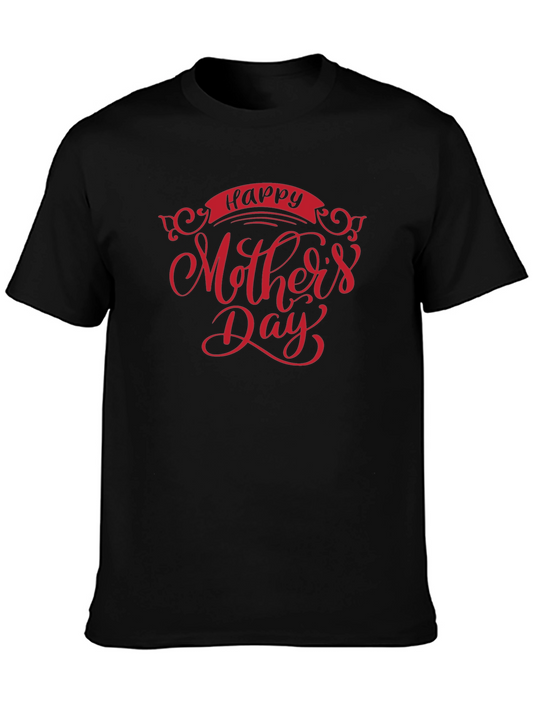 Happy Mothers Day Graphic Tee - Black