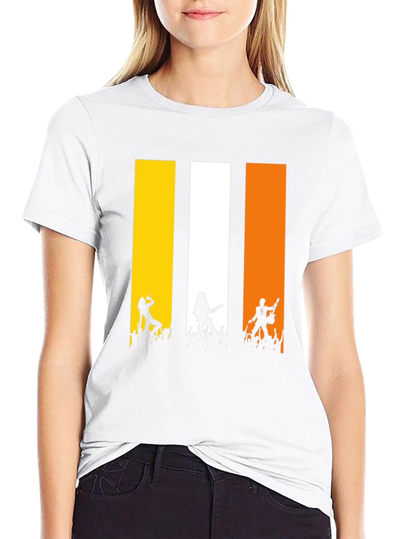 Rock Concert T-Shirt: Vertical Band Design