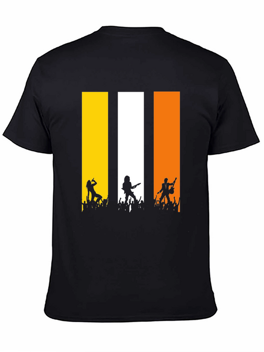 Rock Concert T-Shirt: Vertical Band Design