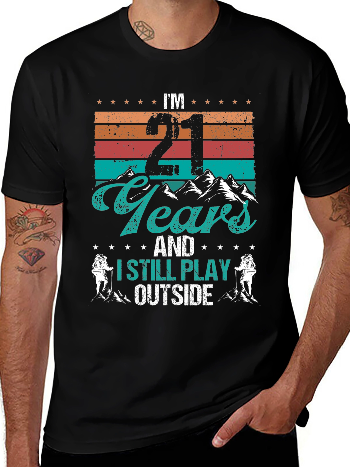 Im 21 and Still Play Outside Black T-Shirt