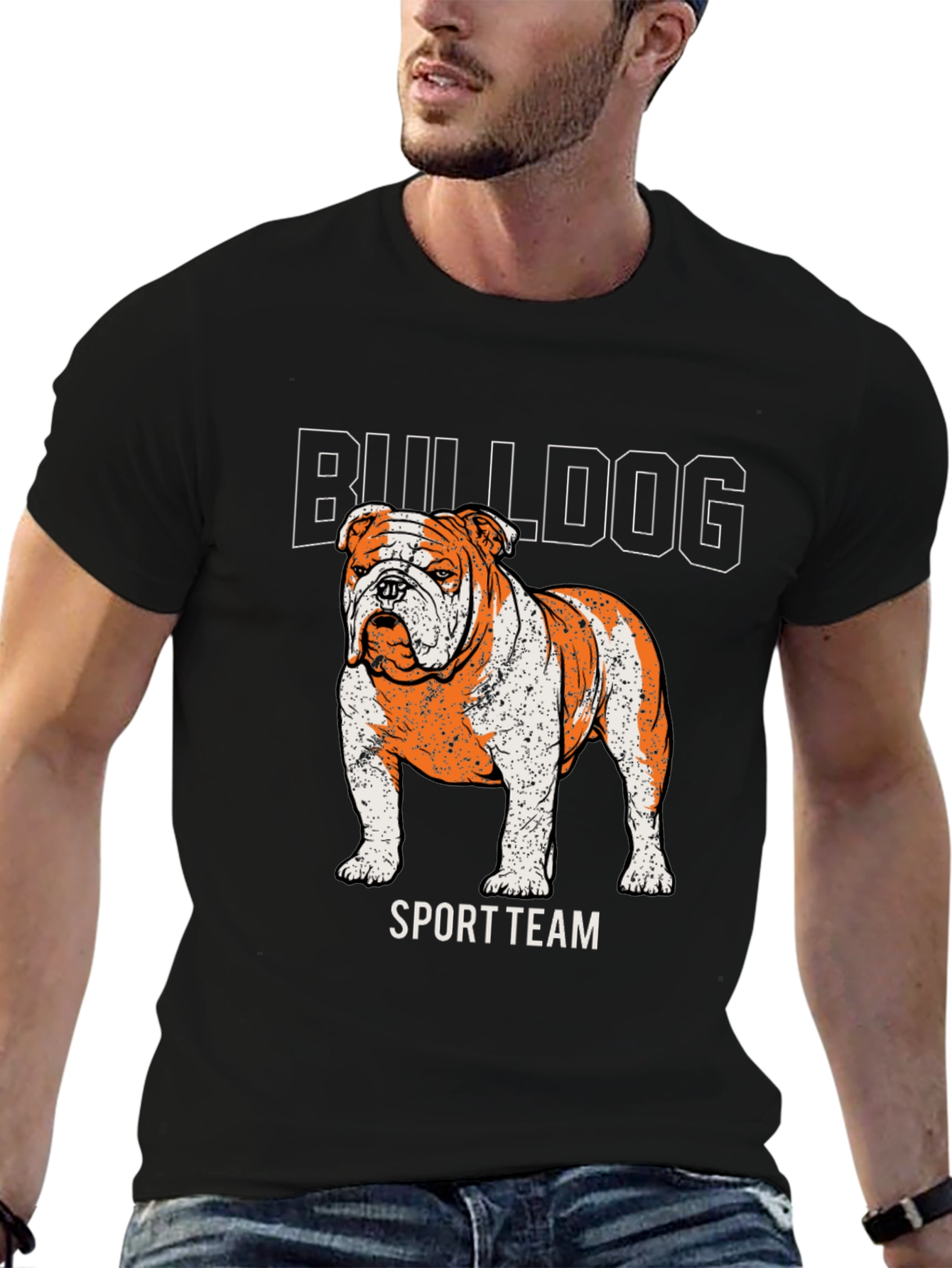 Bulldog Sport Team Graphic Tee - Black
