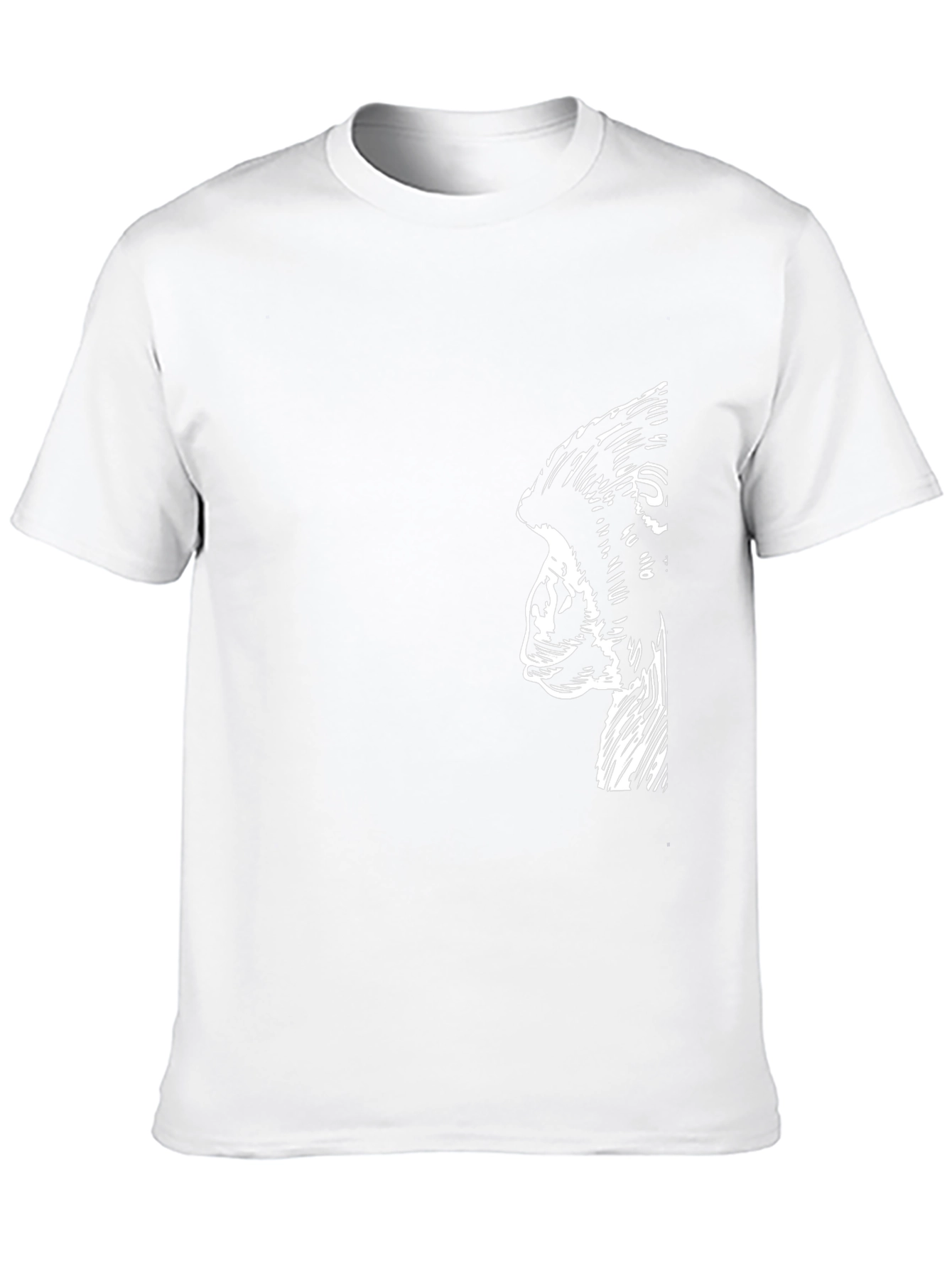 Mens Gorilla Profile Graphic Black T-Shirt