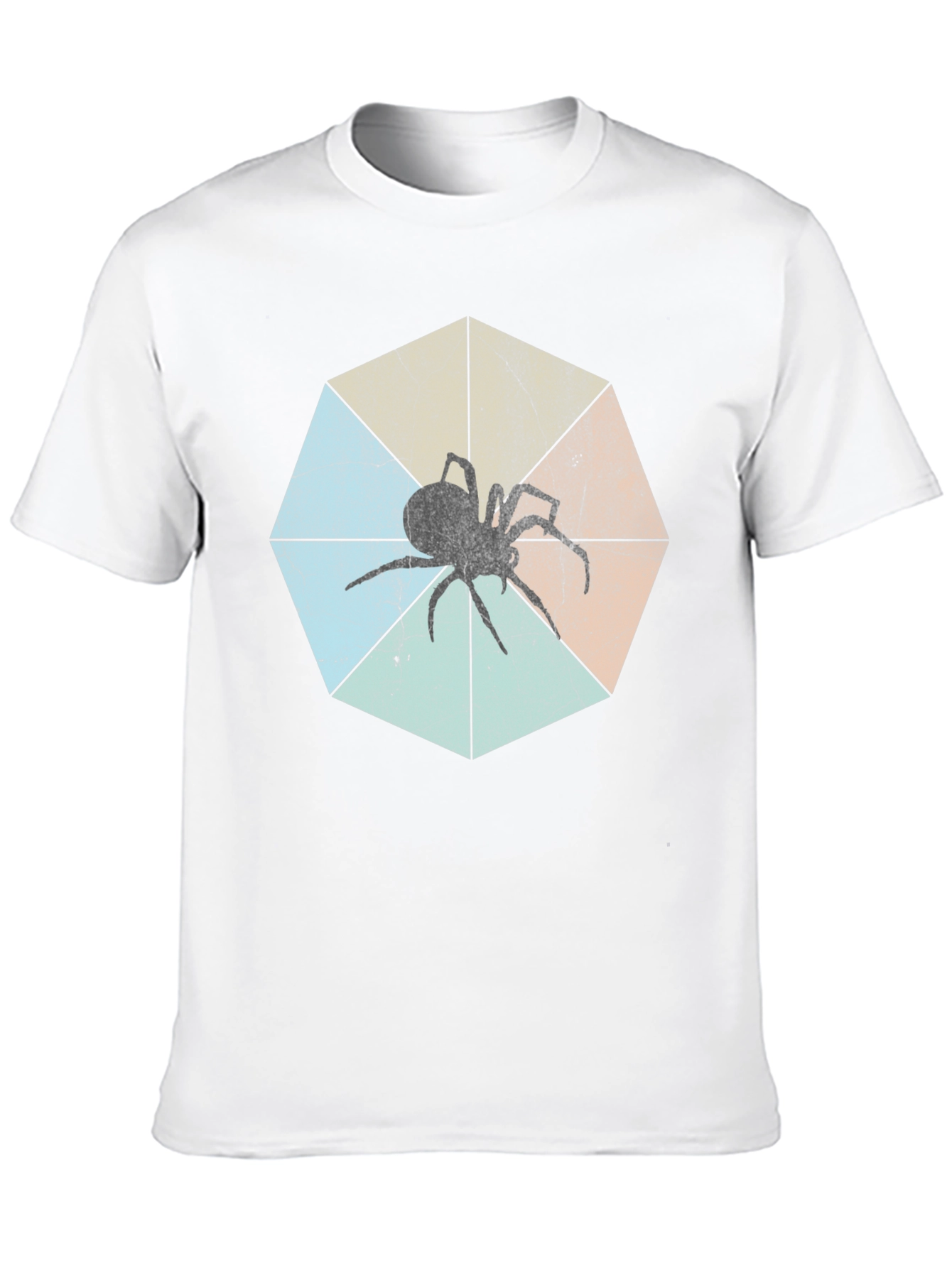 Retro Spider Graphic Tee - Black Cotton T-Shirt