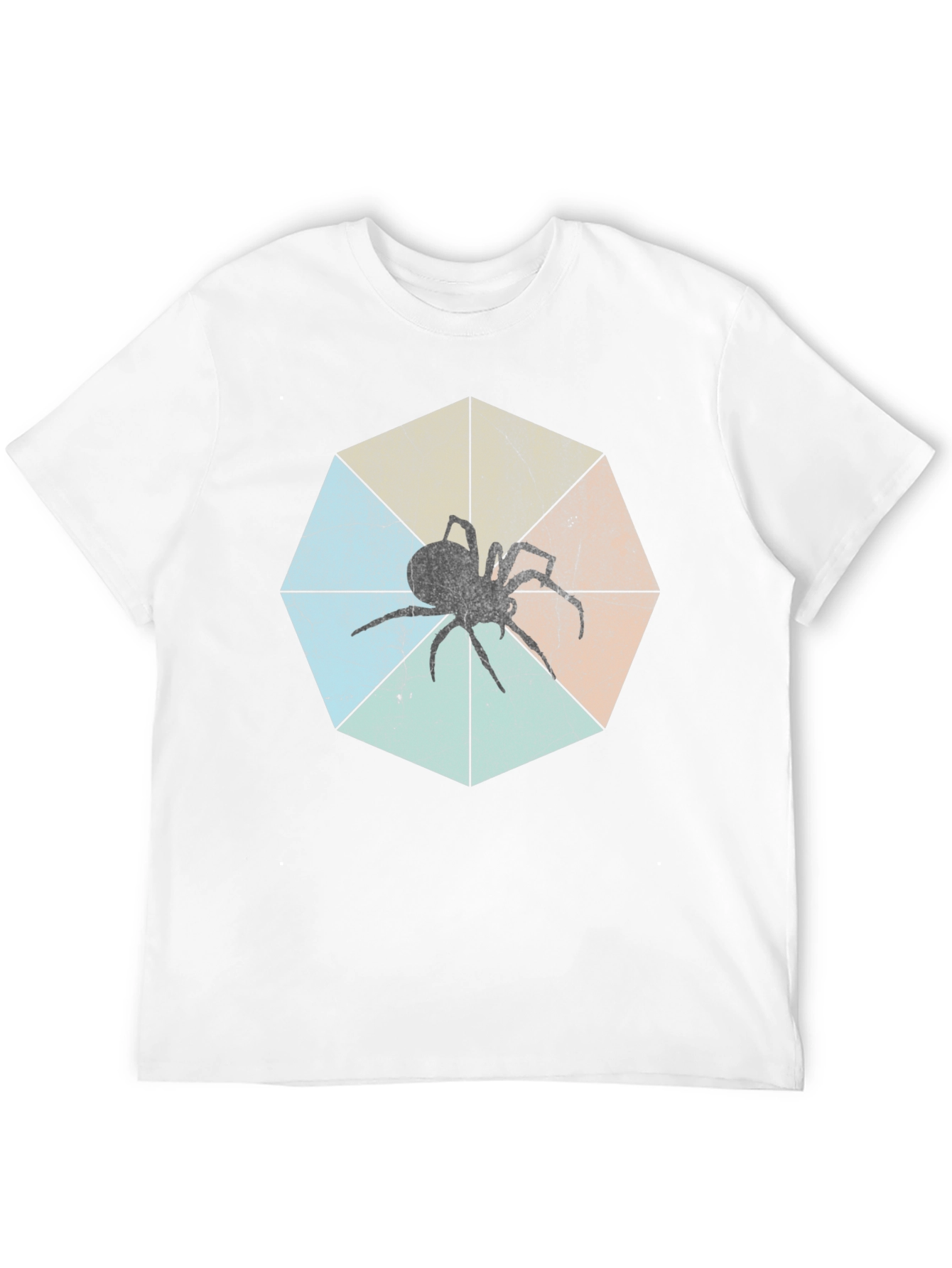 Retro Spider Graphic Tee - Black Cotton T-Shirt