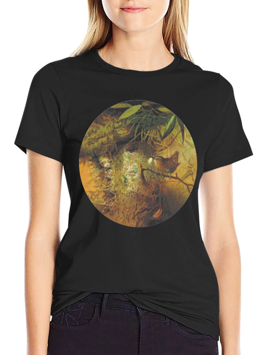 Nature Inspired Graphic Tee - Bird Nest Design