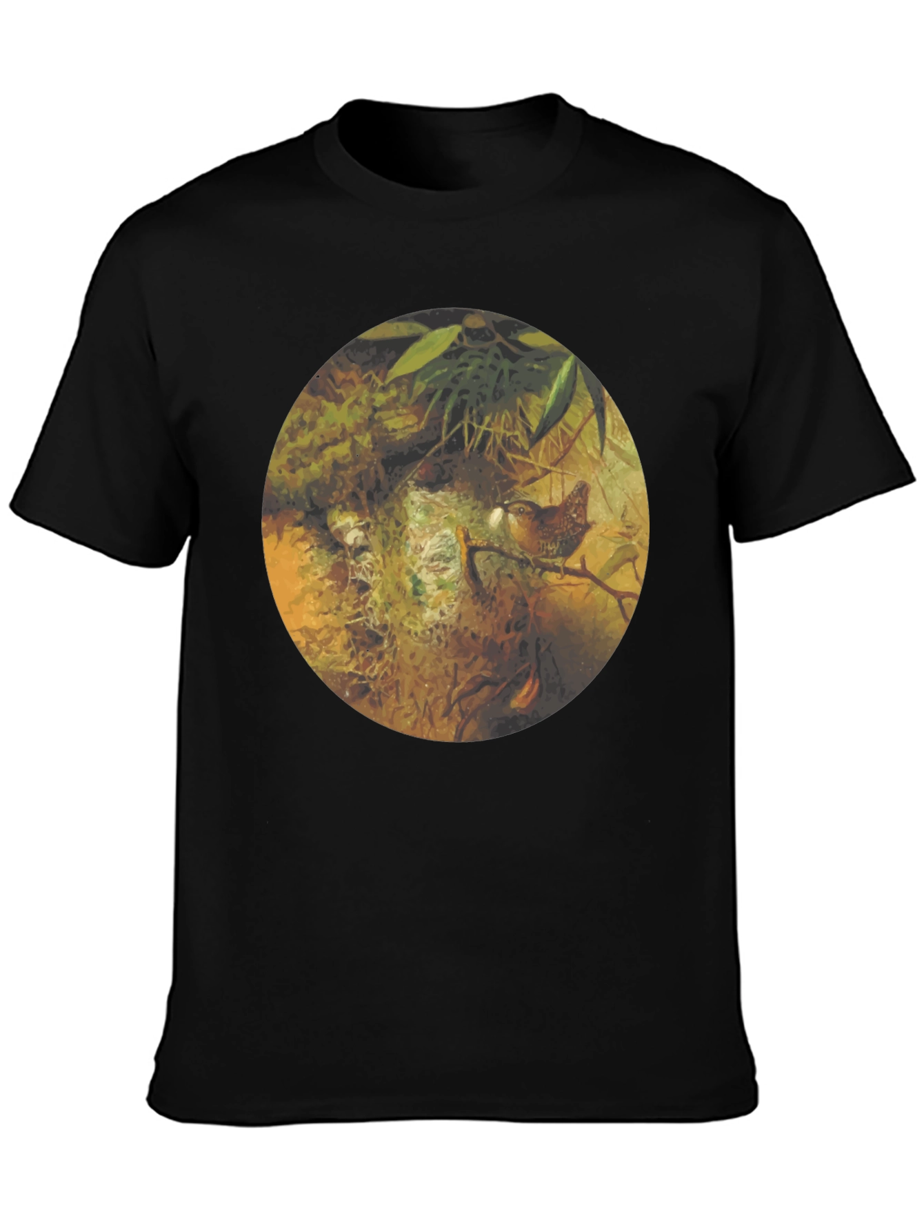 Nature Inspired Graphic Tee - Bird Nest Design