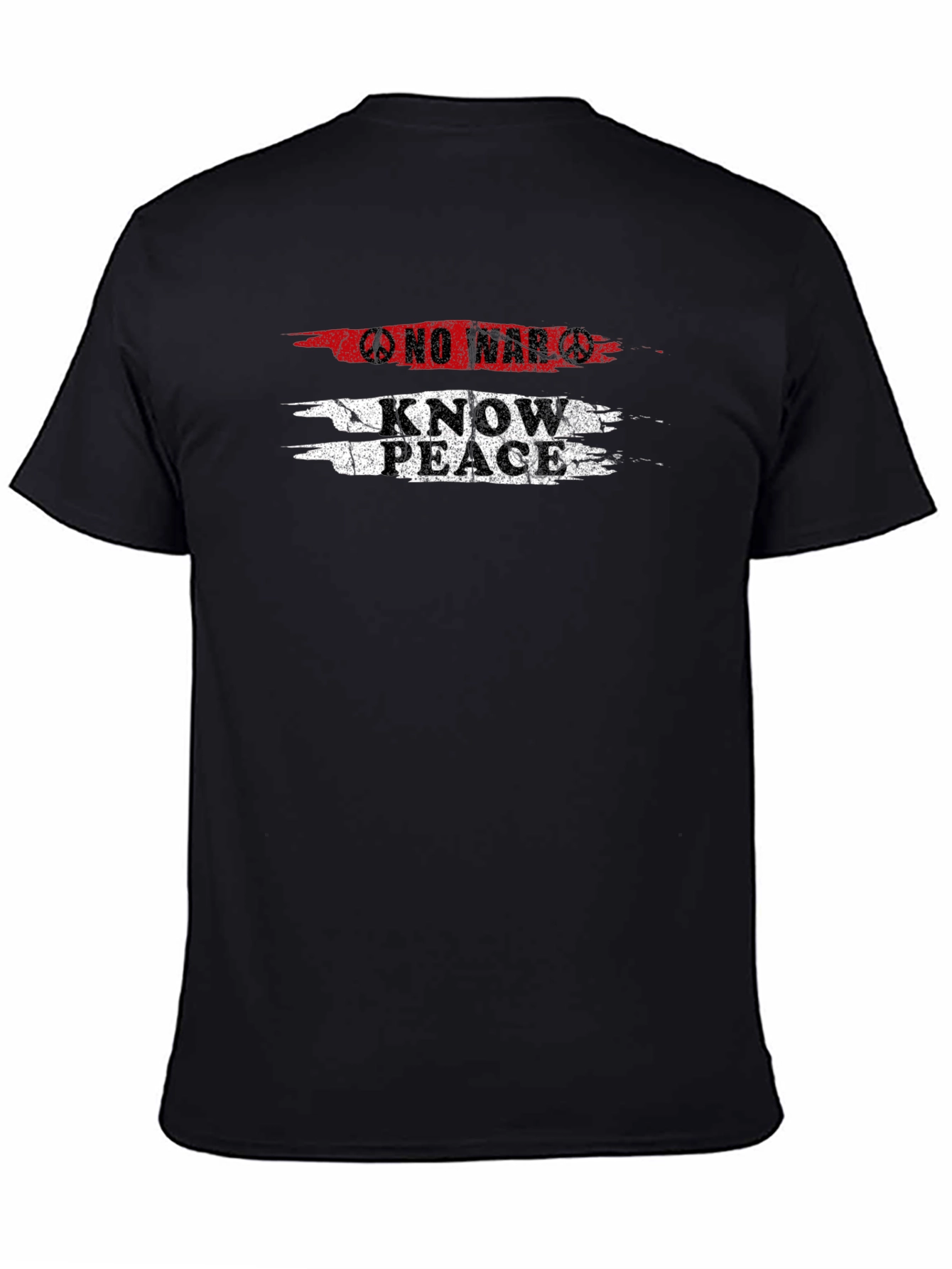 No War Know Peace Black Graphic Tee