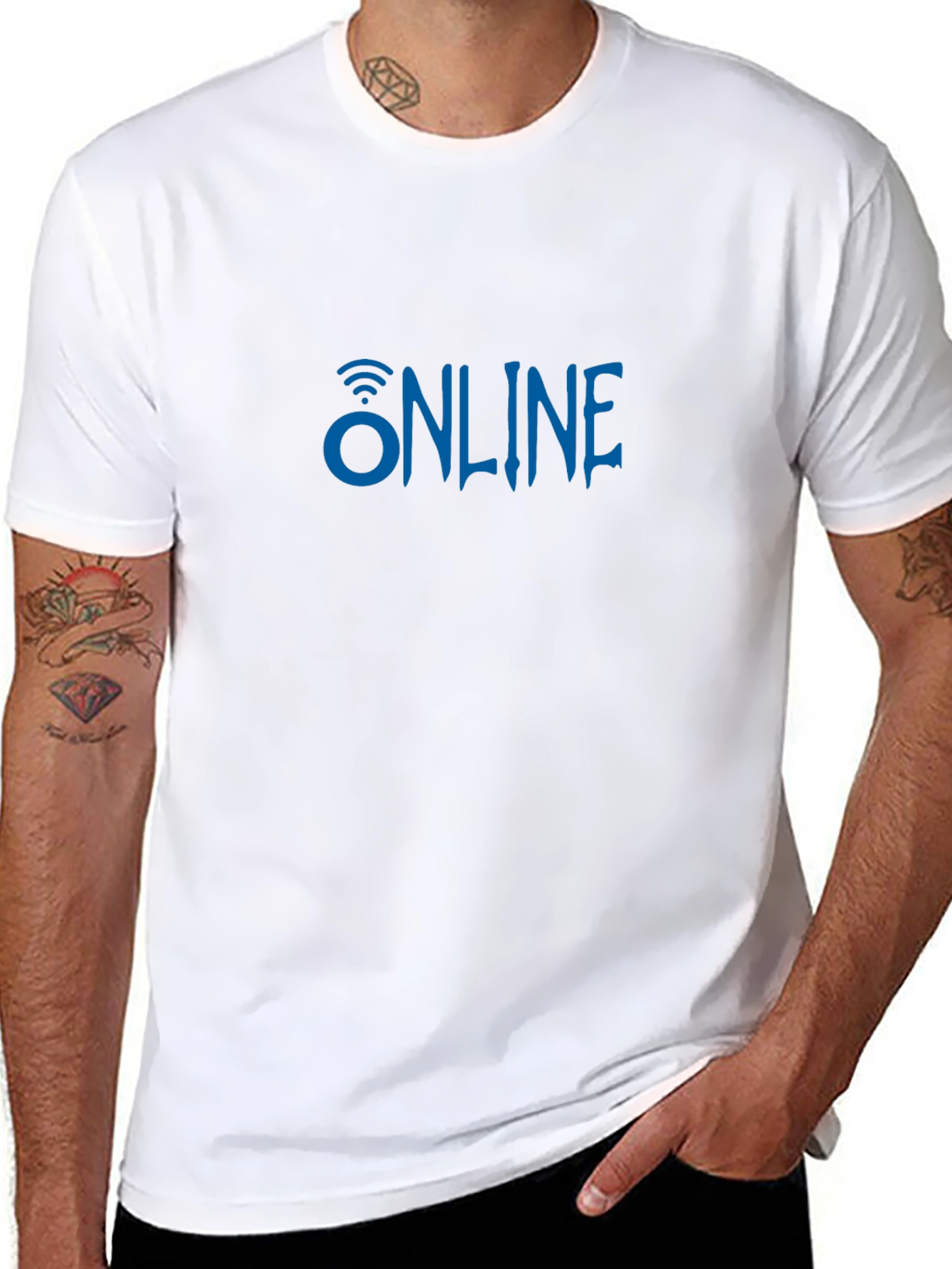Online Graphic T-Shirt - Black